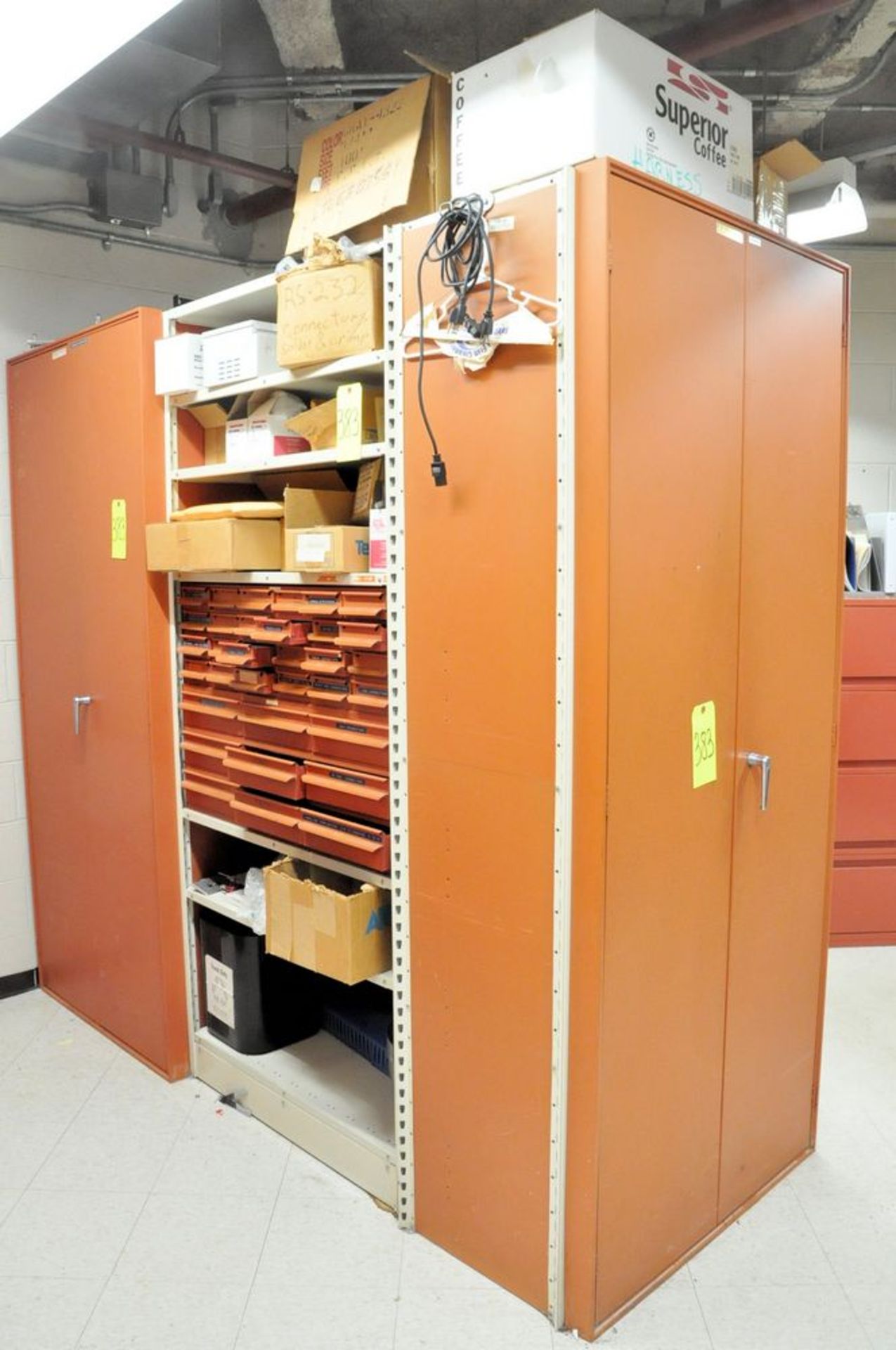 Lot-Lot-(2) 2-Door Cabinets, (3) Shelving Units, with General Maintenance Contents, (1) Lateral File - Image 2 of 10