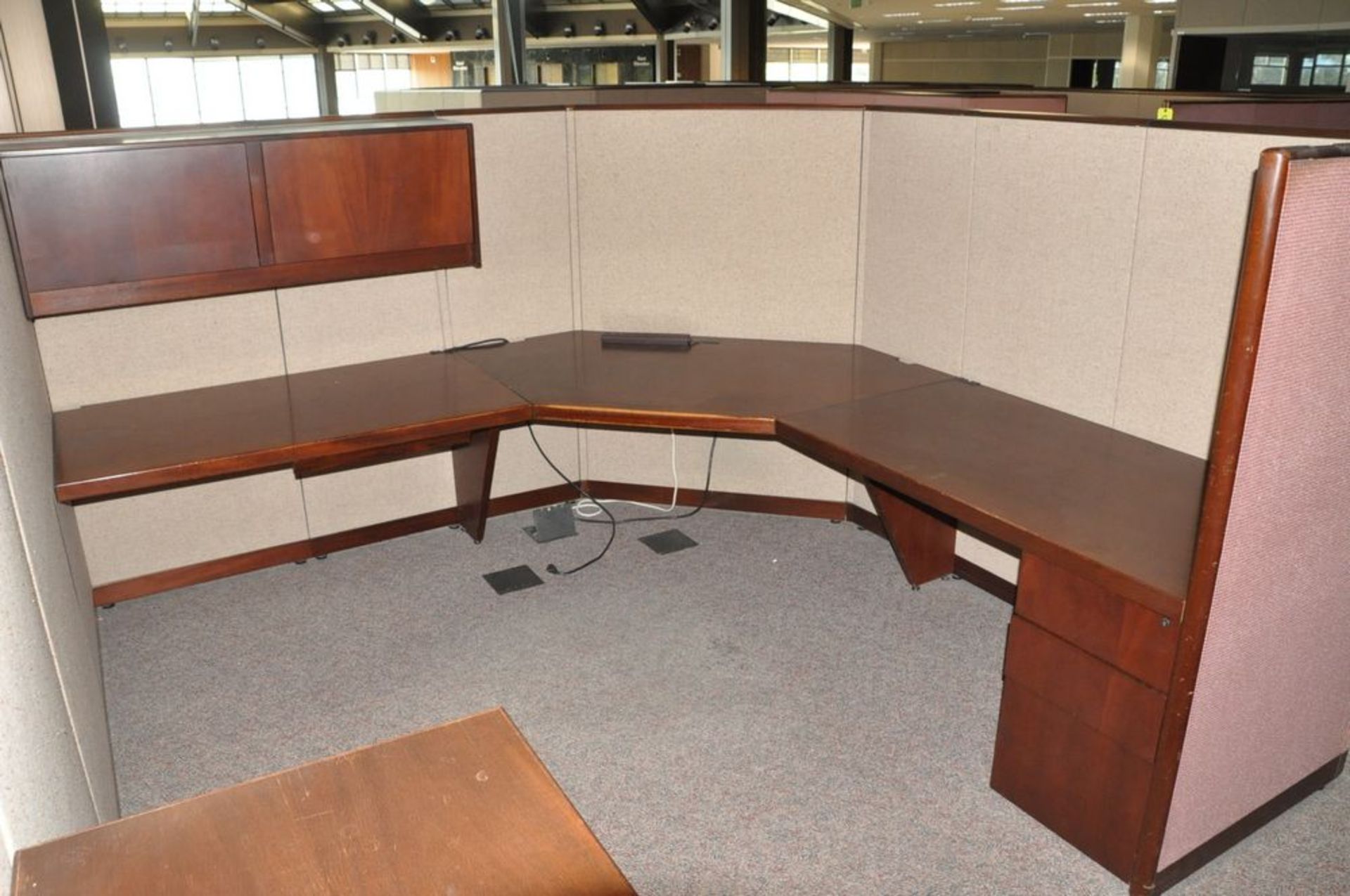 Lot-(5) Station Cubical Partition Work System with Furniture, (Atrium Edge), (4th Floor) - Image 12 of 13