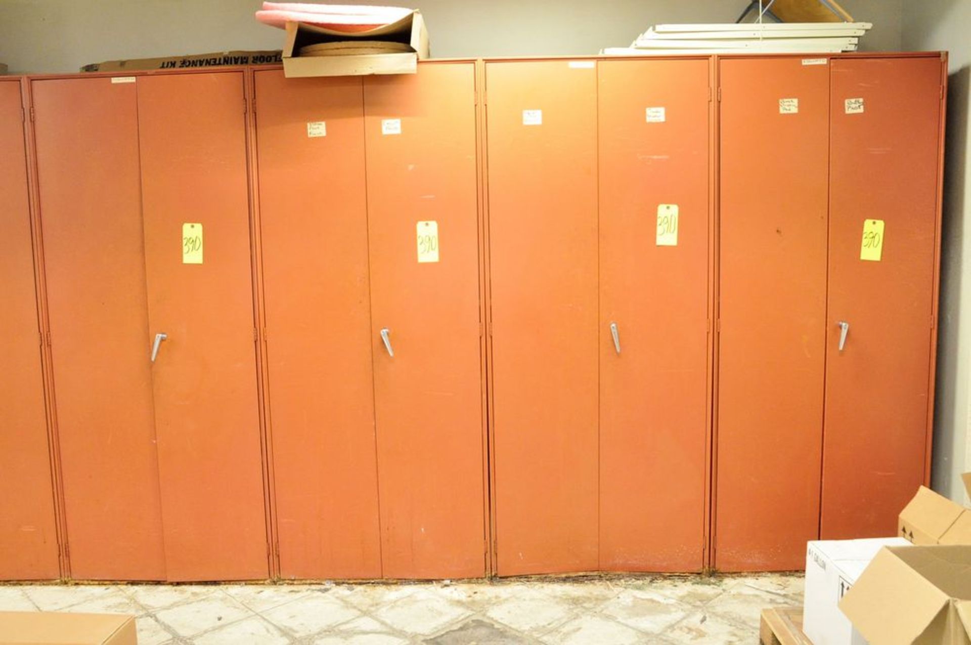Lot-(4) 2-Door Storage Cabinets with Janitorial Supplies, (Custodial Storage), (1st Floor)