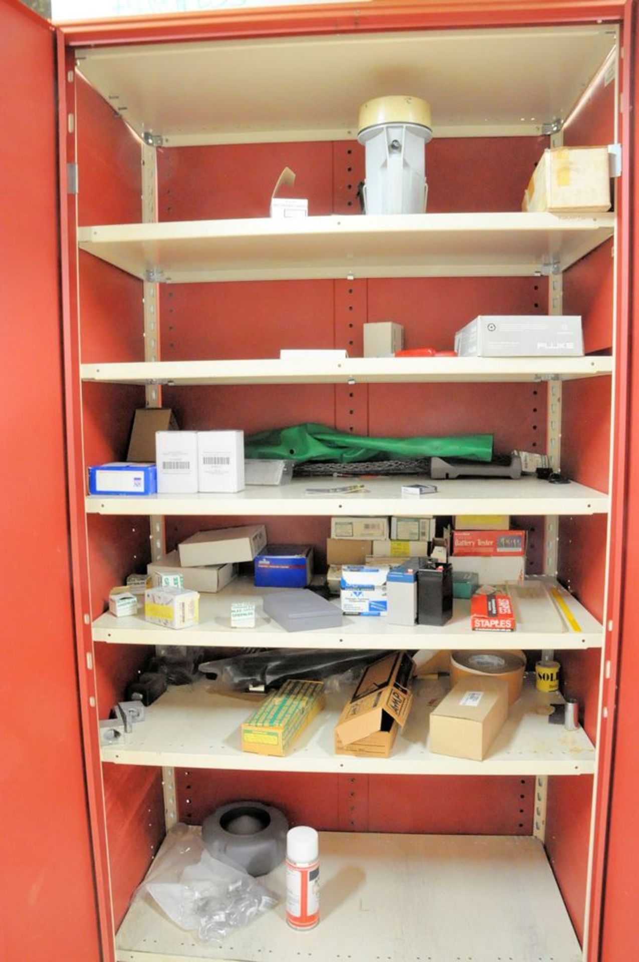 Lot-Lot-(2) 2-Door Cabinets, (3) Shelving Units, with General Maintenance Contents, (1) Lateral File - Image 9 of 10