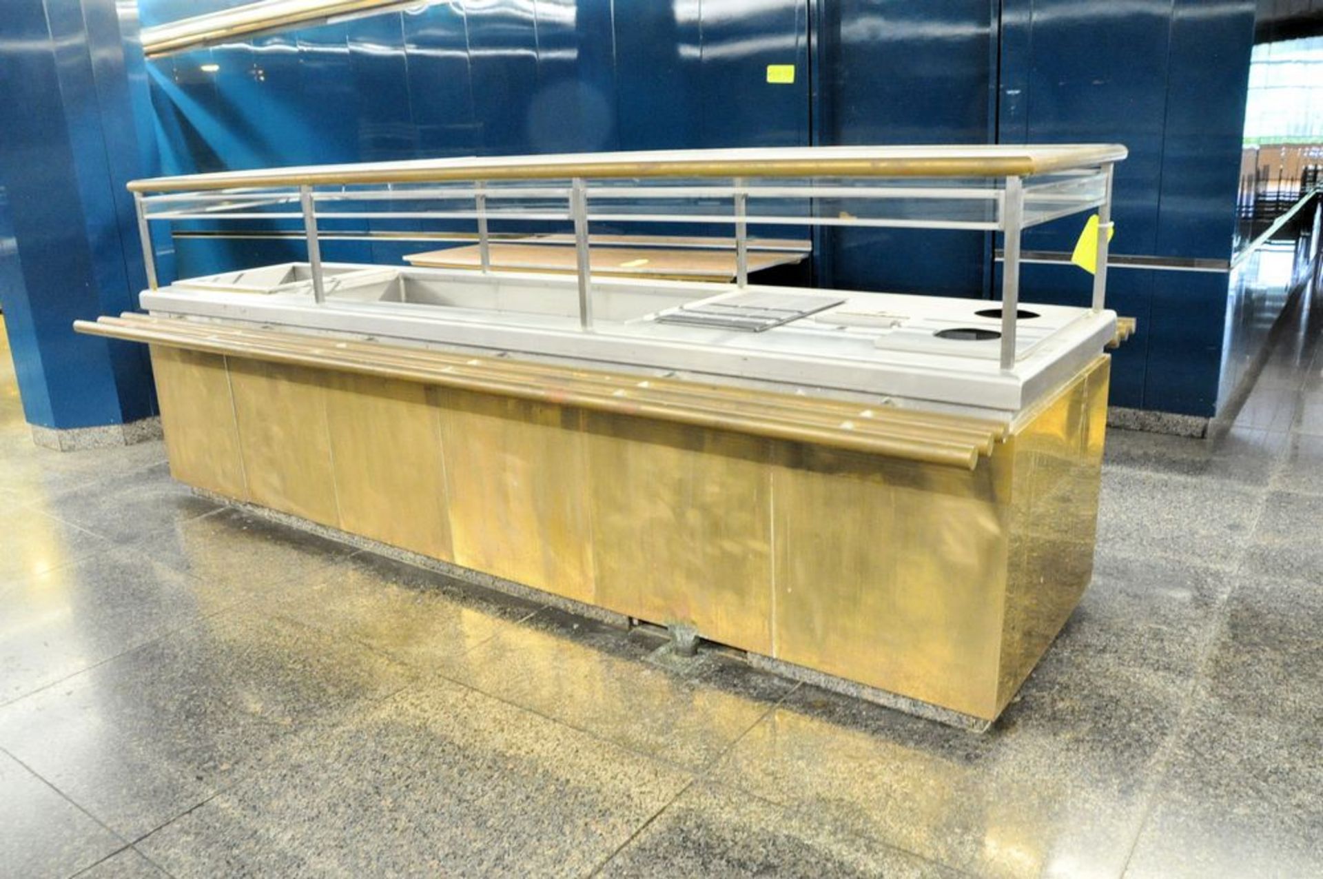 Stainless Steel Hot Foods Buffet Station, 3' x 12', Overhead Glass Sneeze Guard Hood - Image 6 of 8