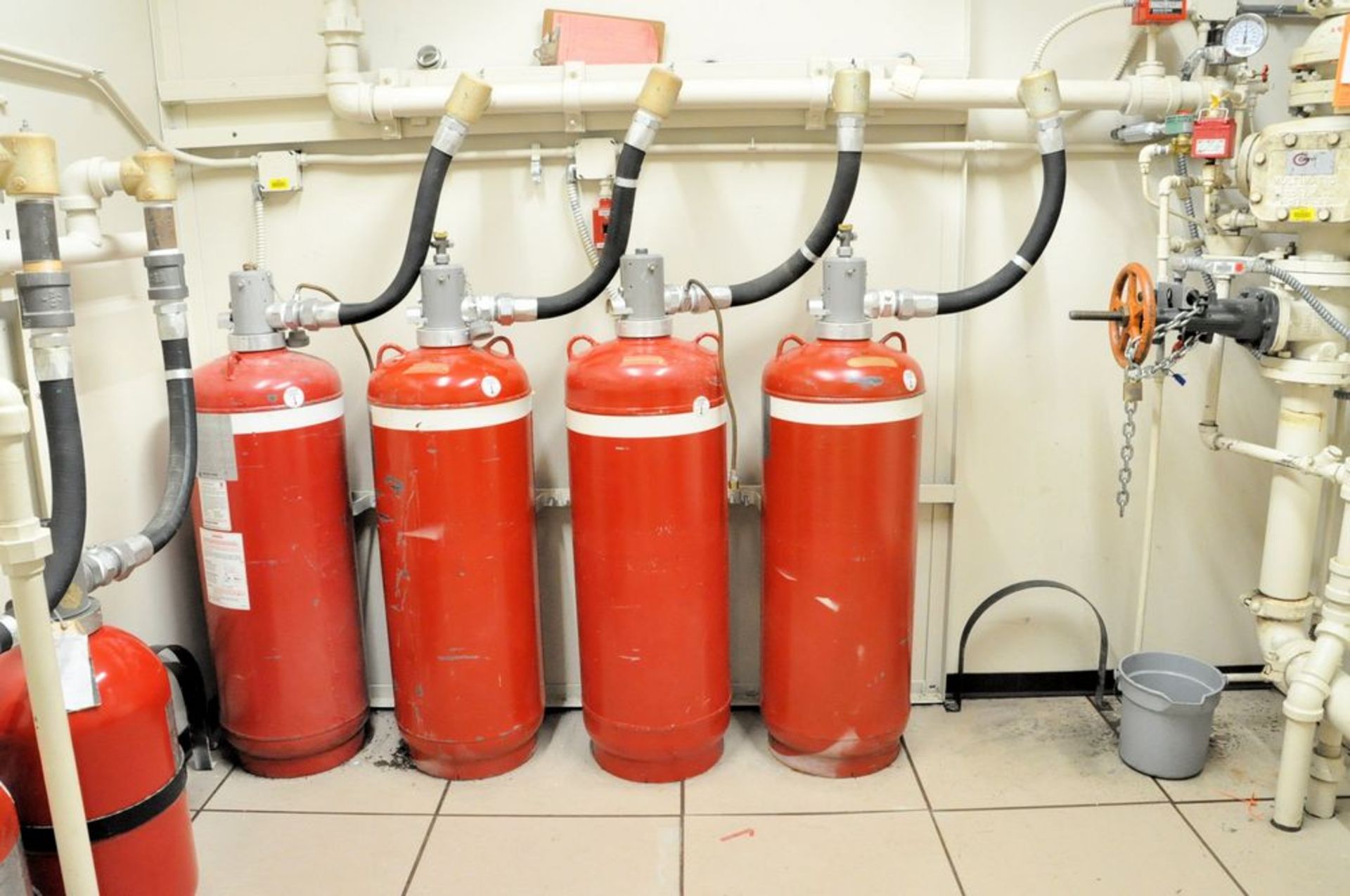 Lot-Fire Suppression System with (8) Tanks