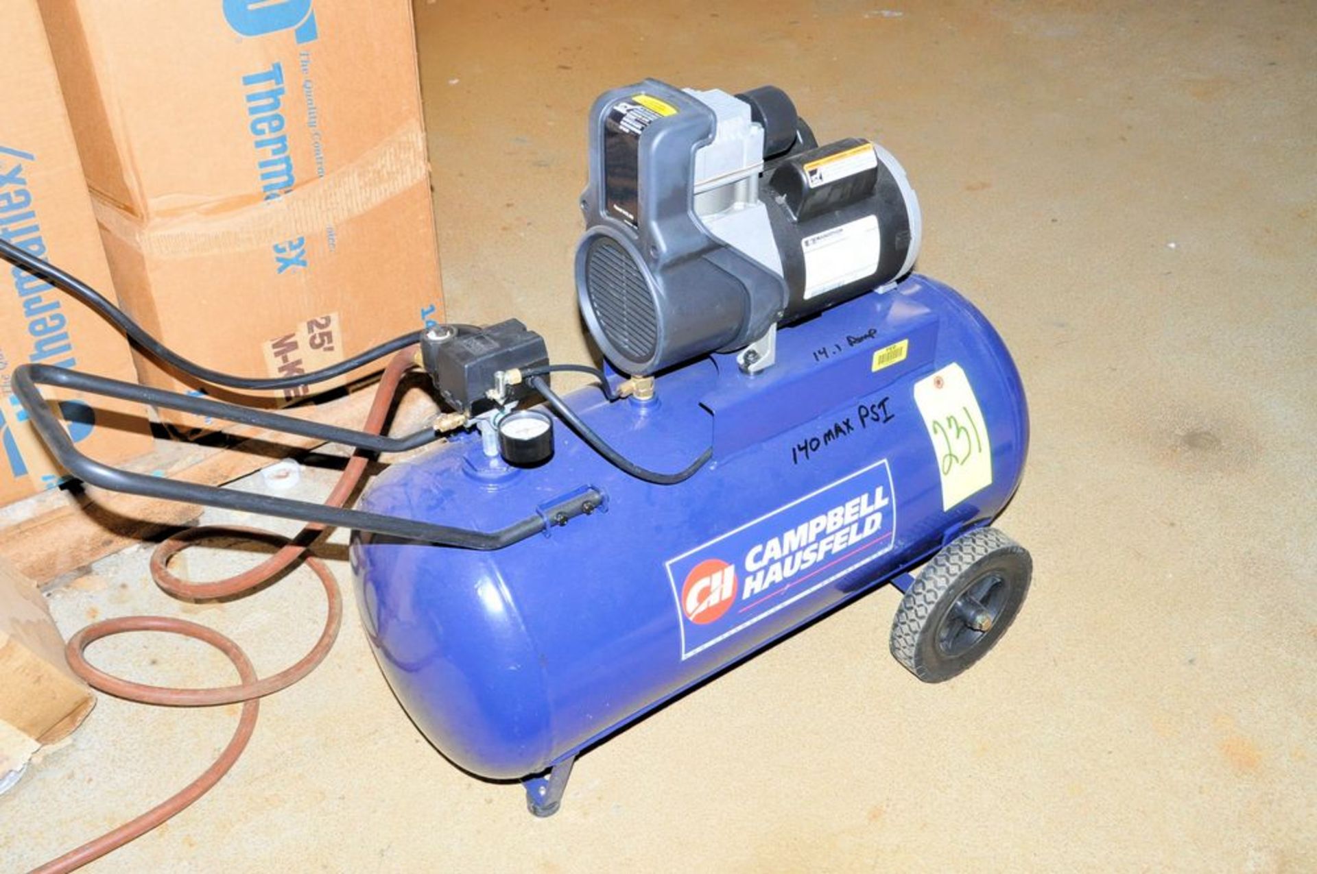 Campbell Hausfeld Approximately 2-HP Horizontal Tank Mounted Air Compressor, S/n N/a, (P117