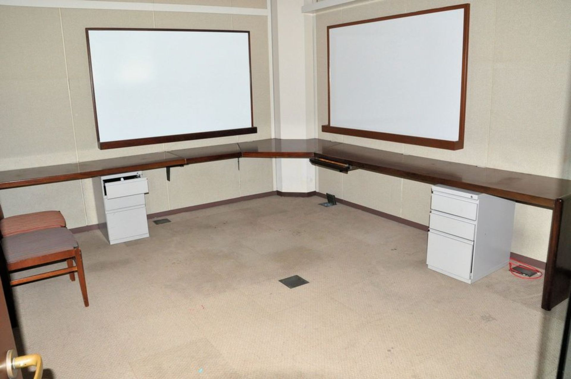 Lot-Modular Partition Furniture Consisting of: (1) Corner Desk System, (2) File Cabinets, (2)