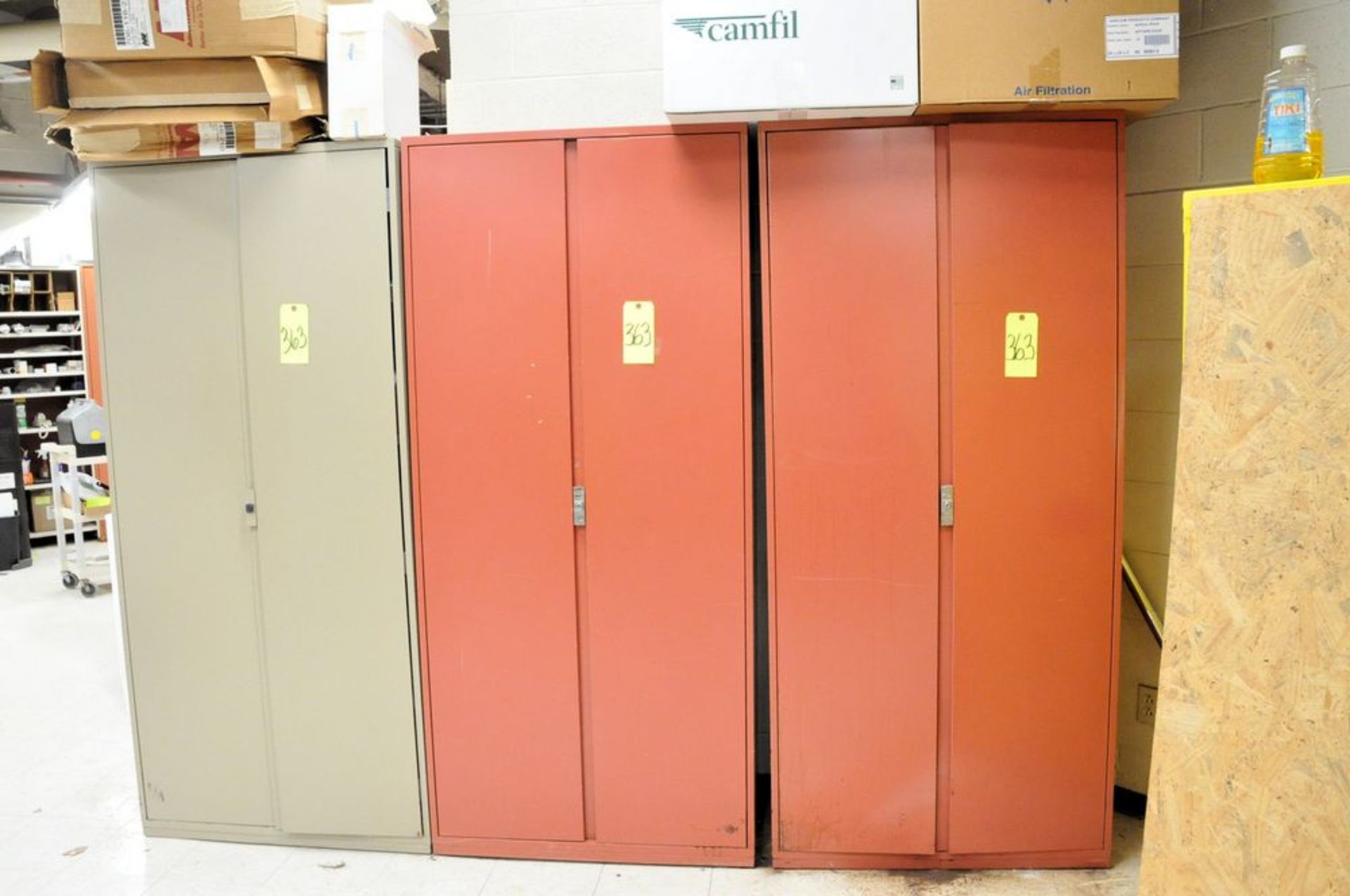 Lot-(3) 2-Door Storage Cabinets with General Maintenance Contents, (Maintenance Shop), (1st Floor)