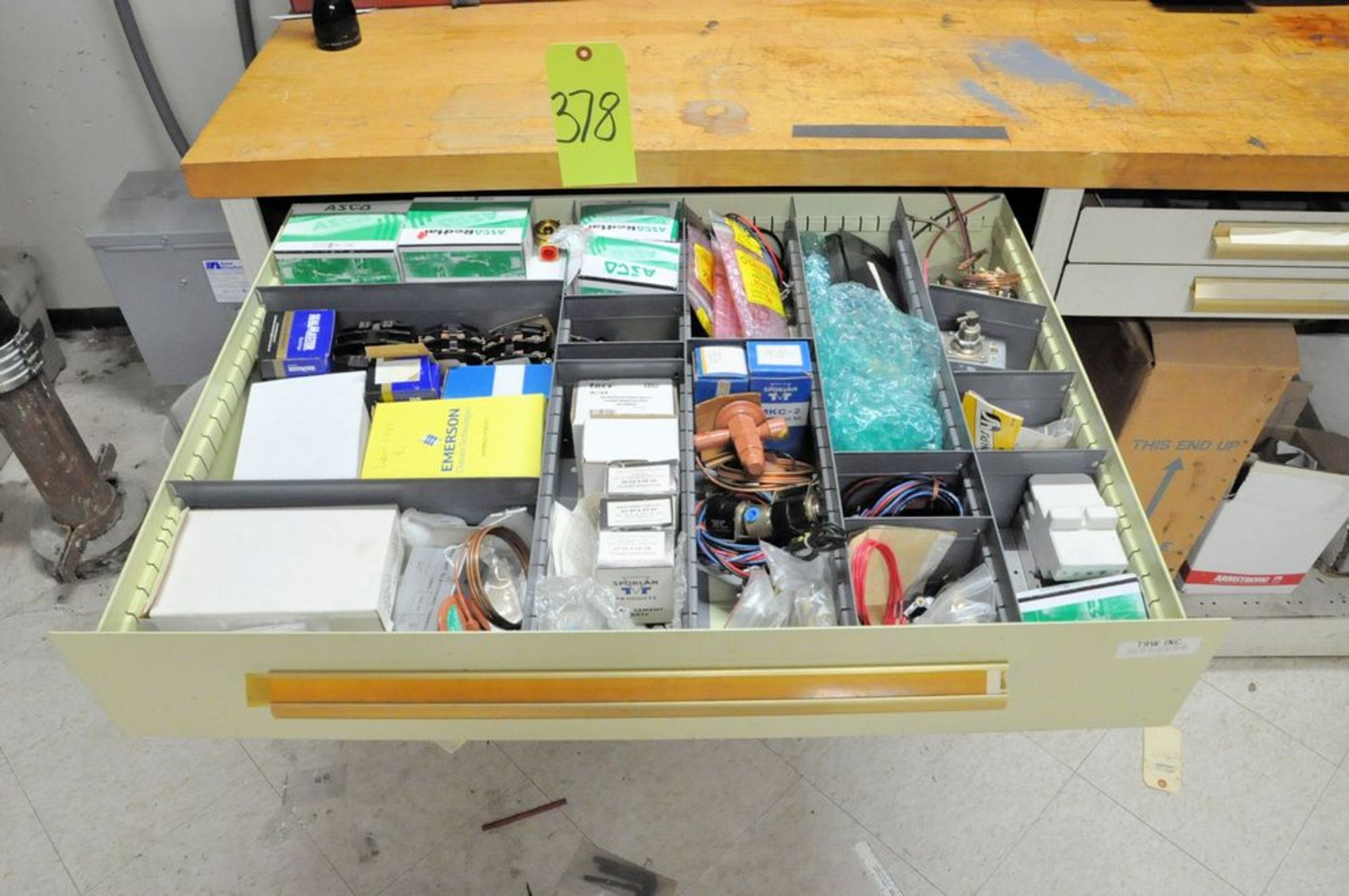 Lot-(2) Sections Shelving, Tooling Cabinet, Work Benches, Desk, File Cabinets, and Bookcases, with - Image 6 of 15