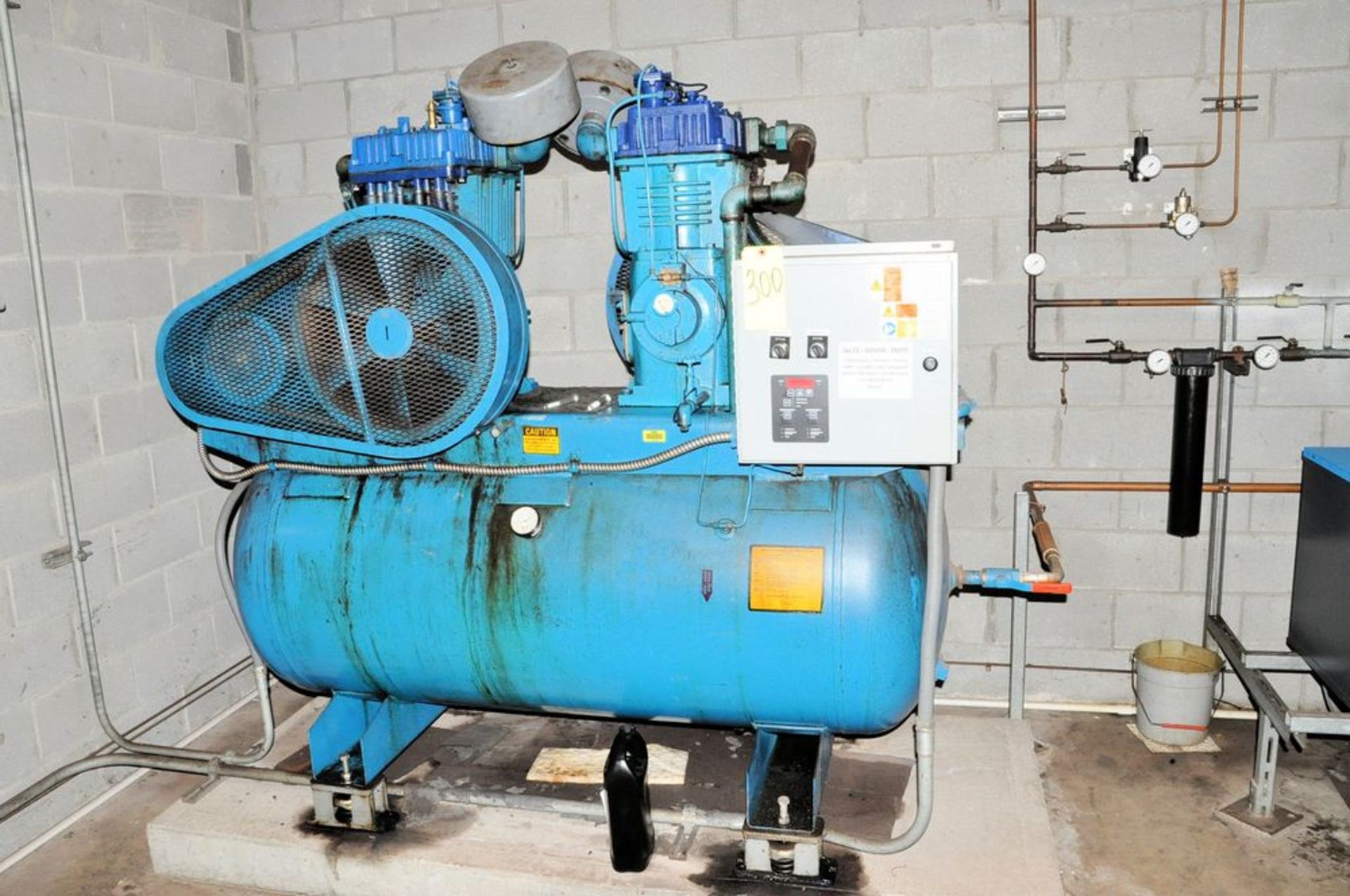 Quincy 10-HP Horizontal Tank Mounted Air Compressor, S/n N/a, (Maintenance/Boiler Room P217), (P2