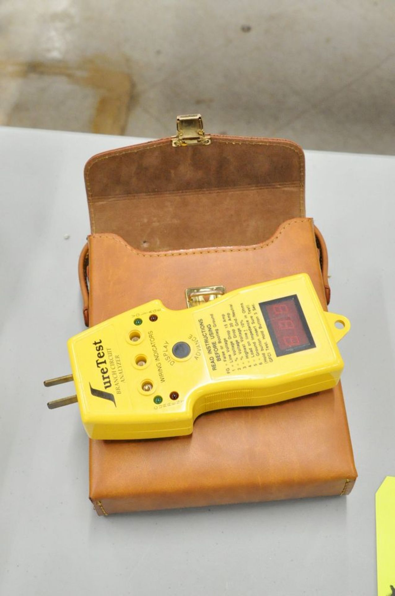 Lot-Topaka Floor Slip Tester, Fluke Amp Meter, Sure Test Branch Circuit Analyzer, AEMC Model 1250 - Image 4 of 6