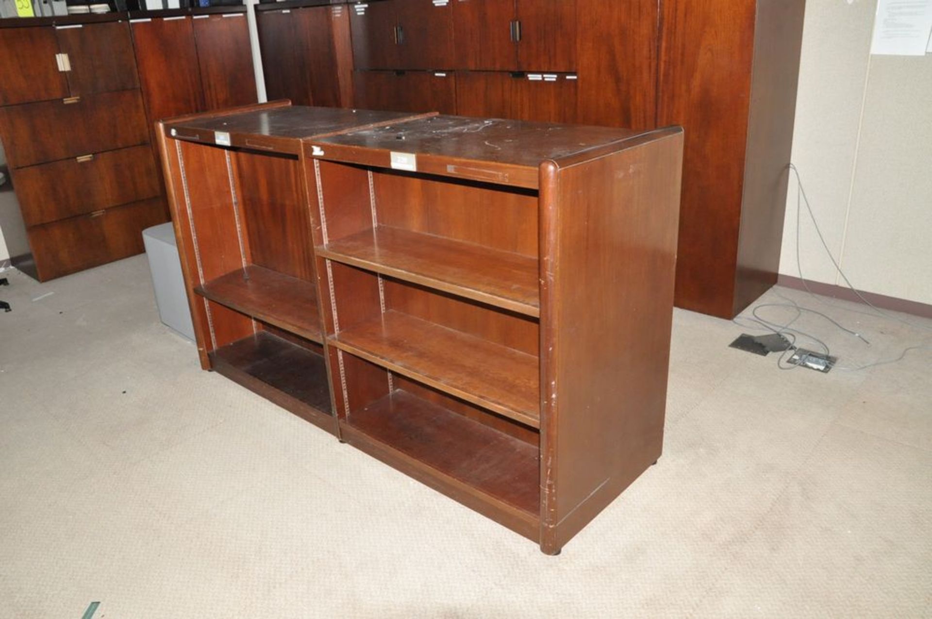 Lot-Various Lateral File Cabinets, 2-Door Storage Cabinets, (1) Round Table, and (1) Pedestal Stand, - Image 3 of 5