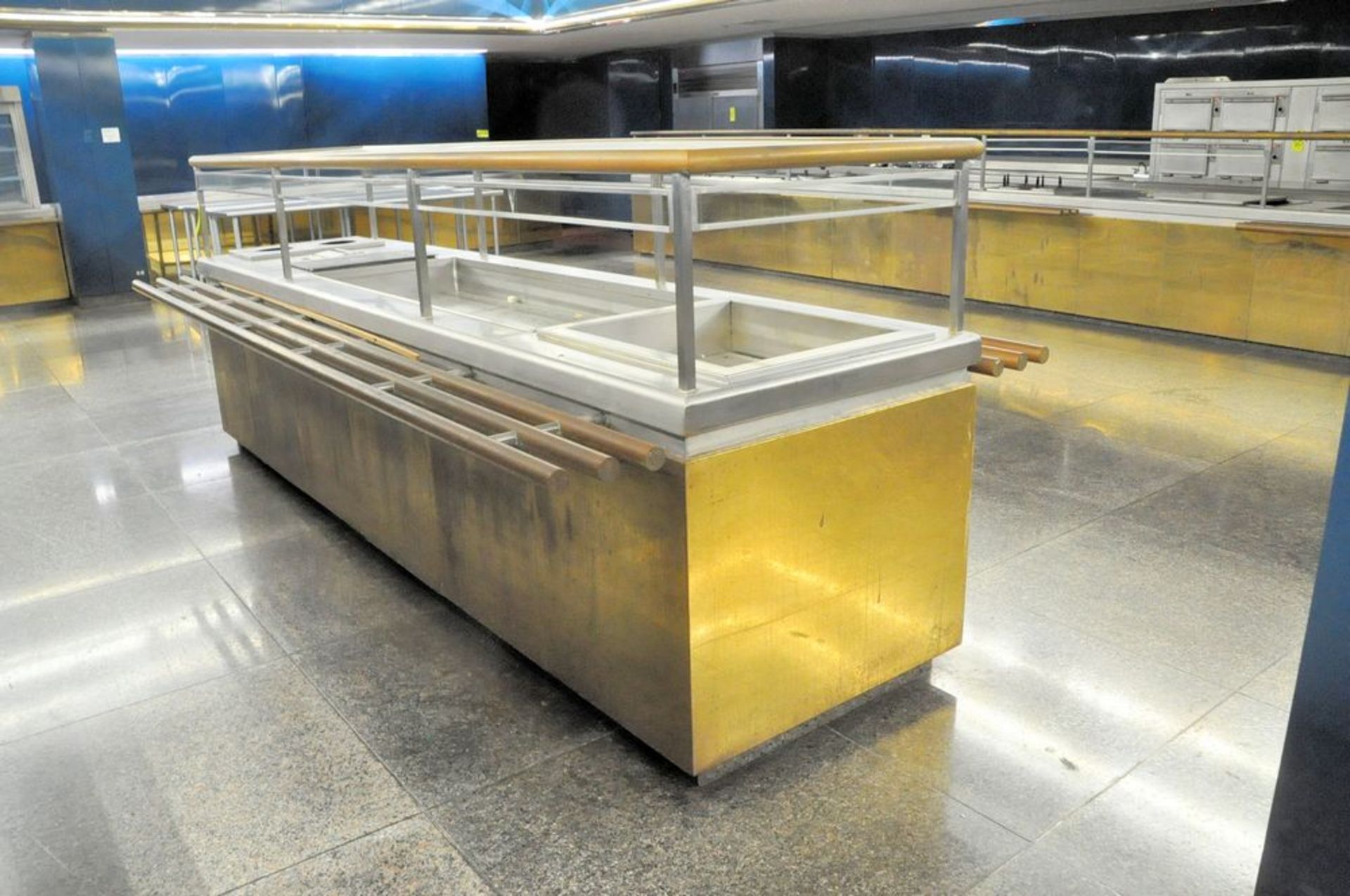 Stainless Steel Hot Foods Buffet Station, 3' x 12', Overhead Glass Sneeze Guard Hood - Image 4 of 8