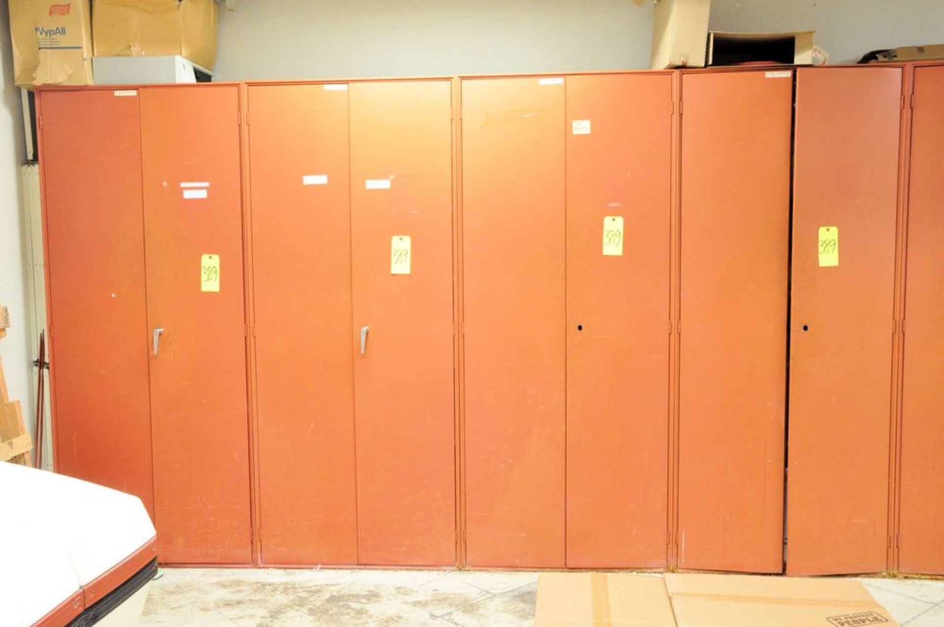 Lot-(4) 2-Door Storage Cabinets with Janitorial Supplies, (Custodial Storage), (1st Floor)