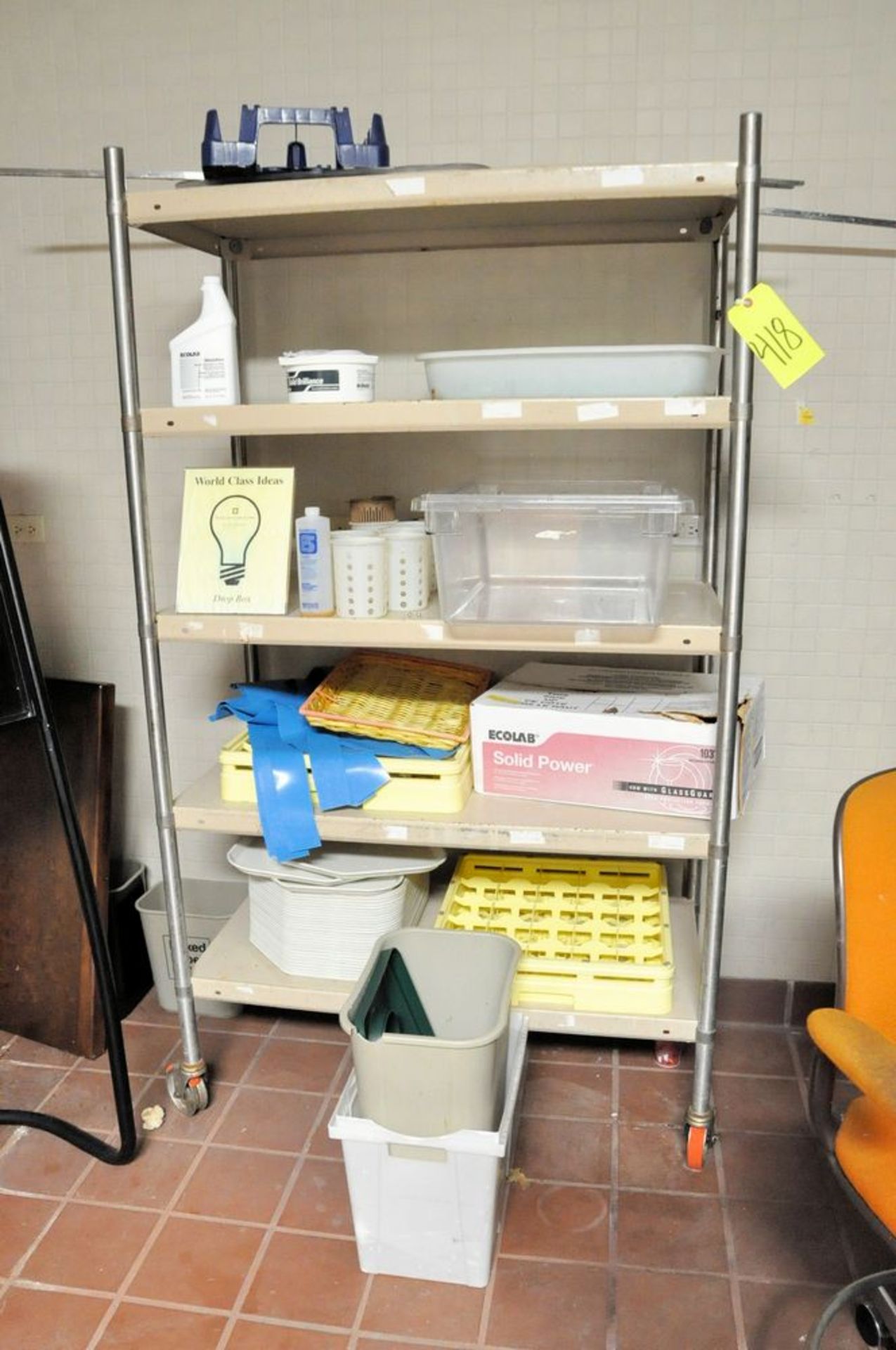 Lot-Chairs, Section Portable Shelving with Contents, (Main Kitchen Area), (1st Floor) - Image 2 of 5