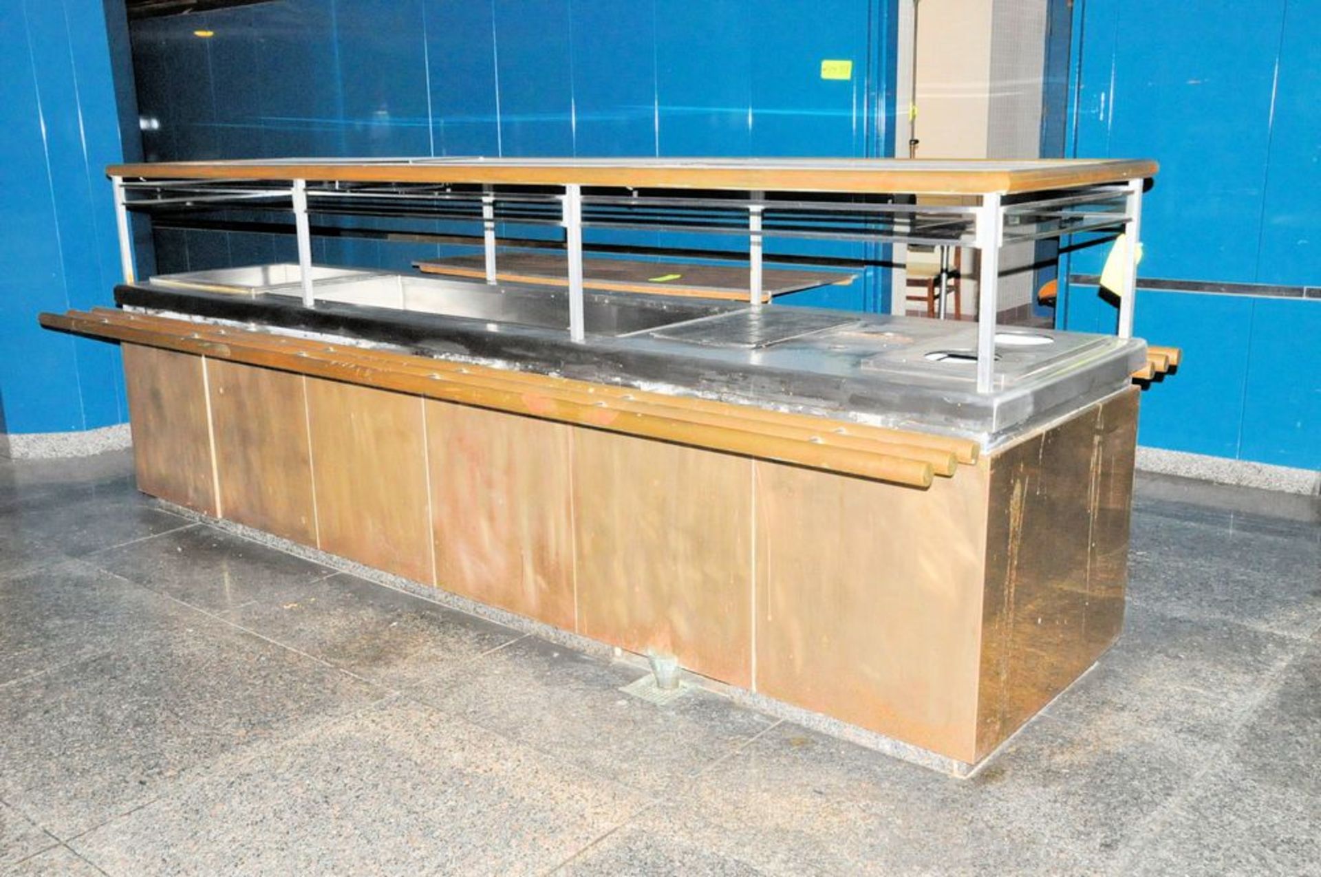 Stainless Steel Hot Foods Buffet Station, 3' x 12', Overhead Glass Sneeze Guard Hood - Image 5 of 8