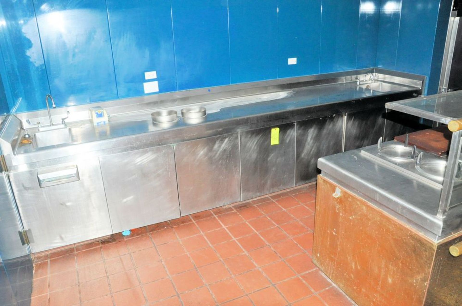 Stainless Steel Back Counter with Under Counter Enclosed Storage, 32" x 14' 6", (Main Kitchen Area), - Image 2 of 7