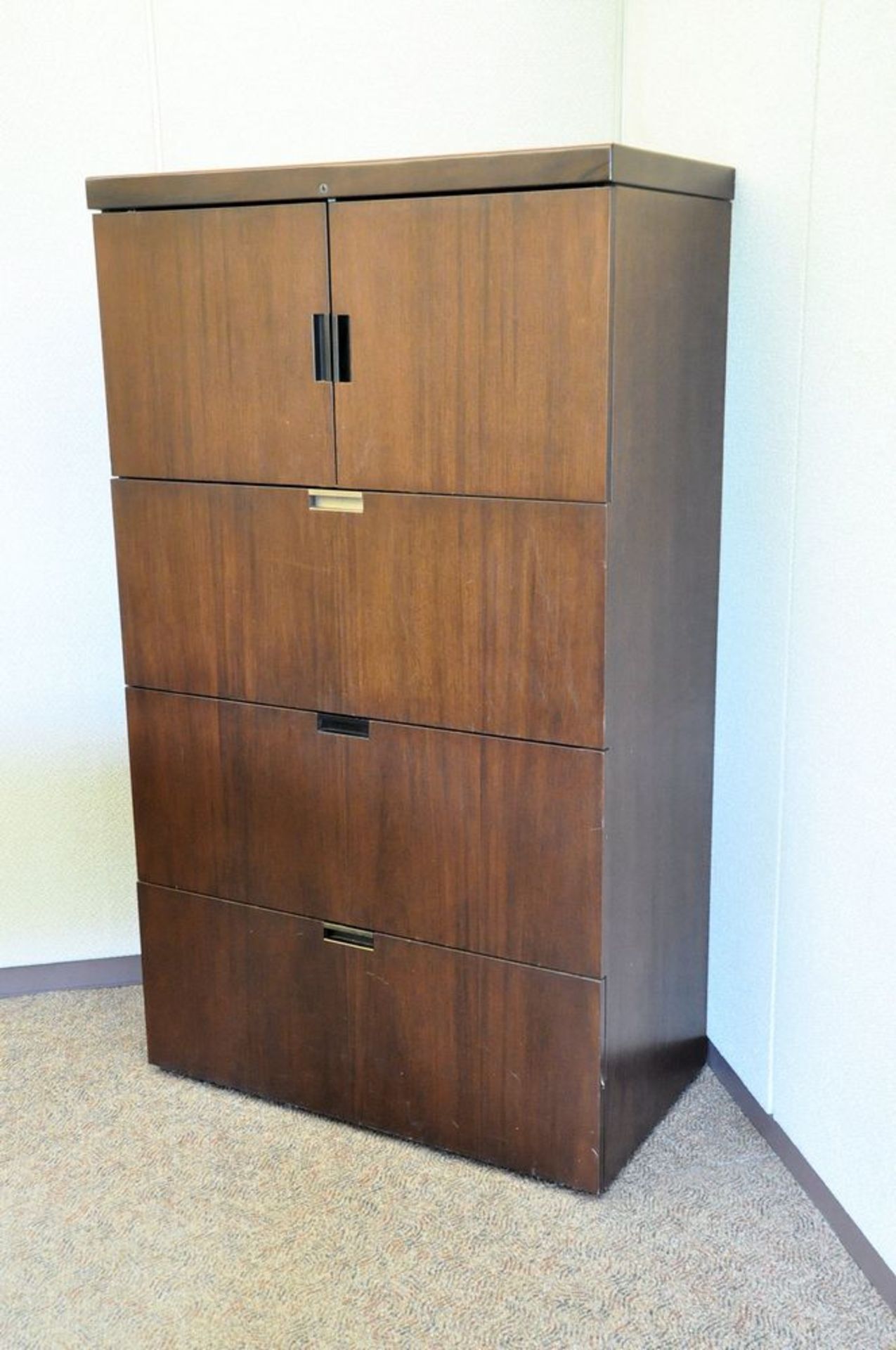 Lot-(1) Desk, (1) Lateral File Cabinet, (1) Table, (1) 2-Door Storage Cabinet, (1) Stand and (1) Dry - Image 3 of 5