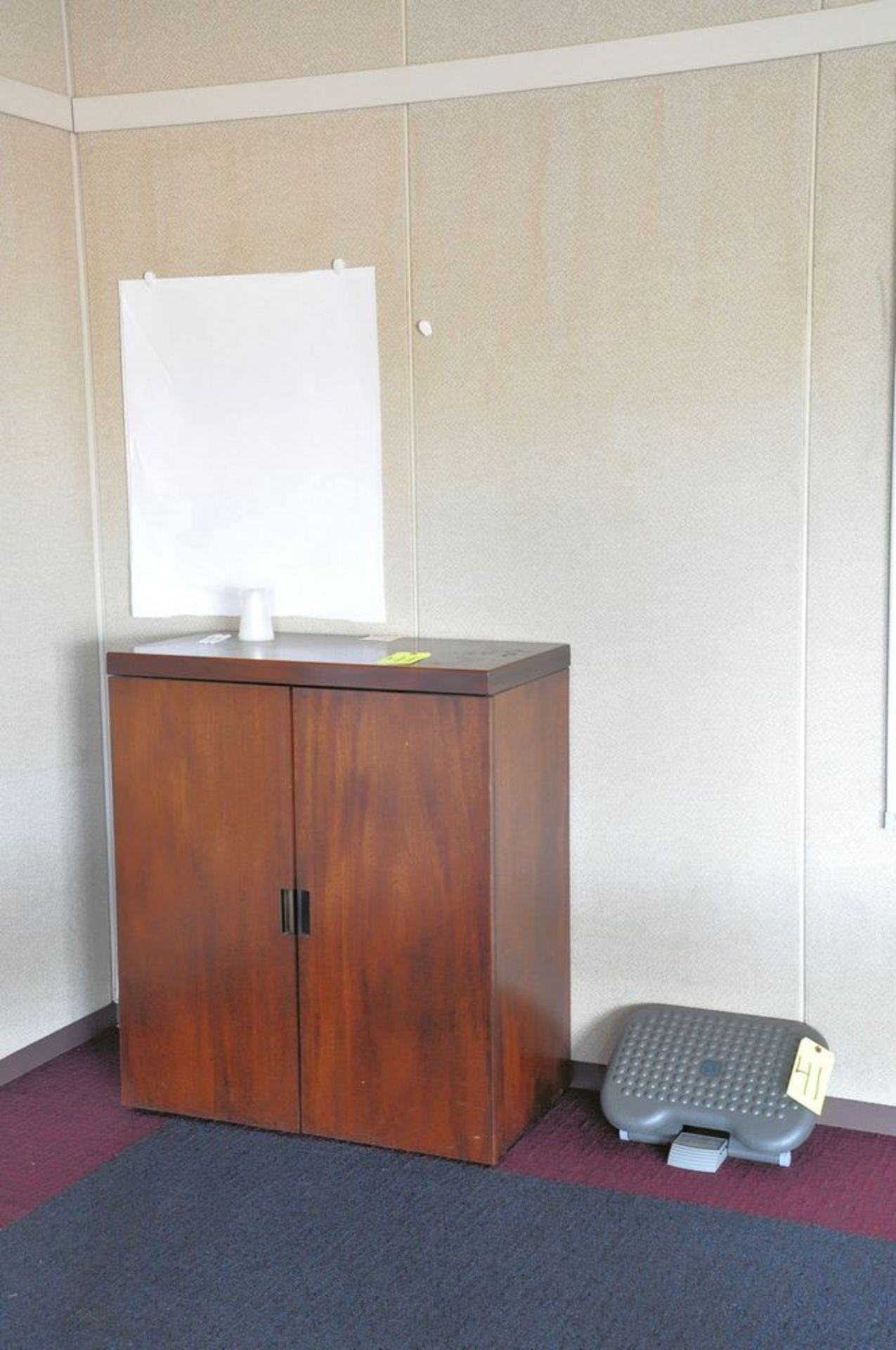 Lot-(1) Conference Table, with (1) 2-Door Storage Cabinet, (1) Foot Rest, and (1) Dry Erase Board in - Image 3 of 3