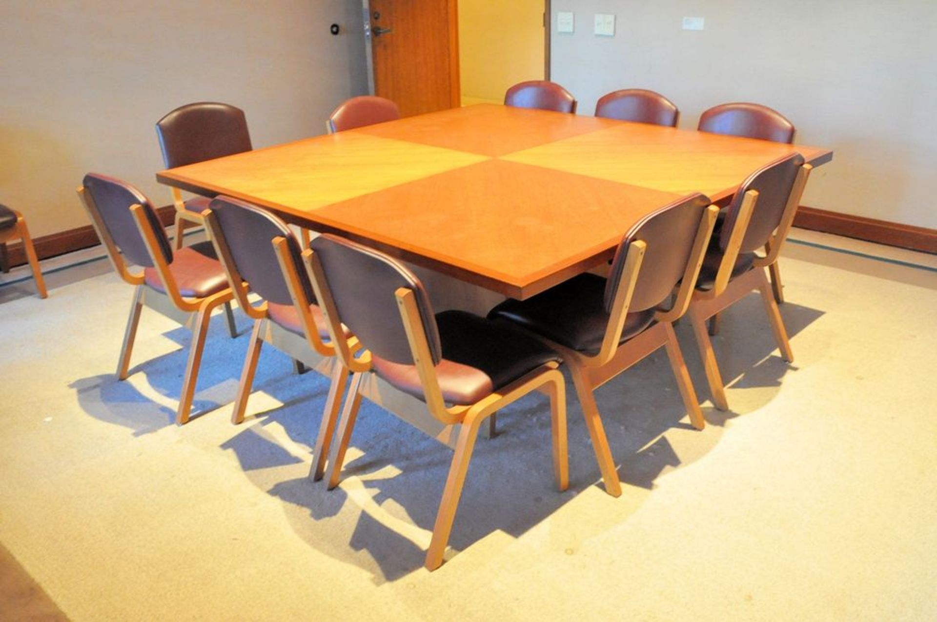 Lot-(1) 6' x 6' Conference Table with (14) Chairs in (1) Conference Room, (TR1-460), (1st Floor)