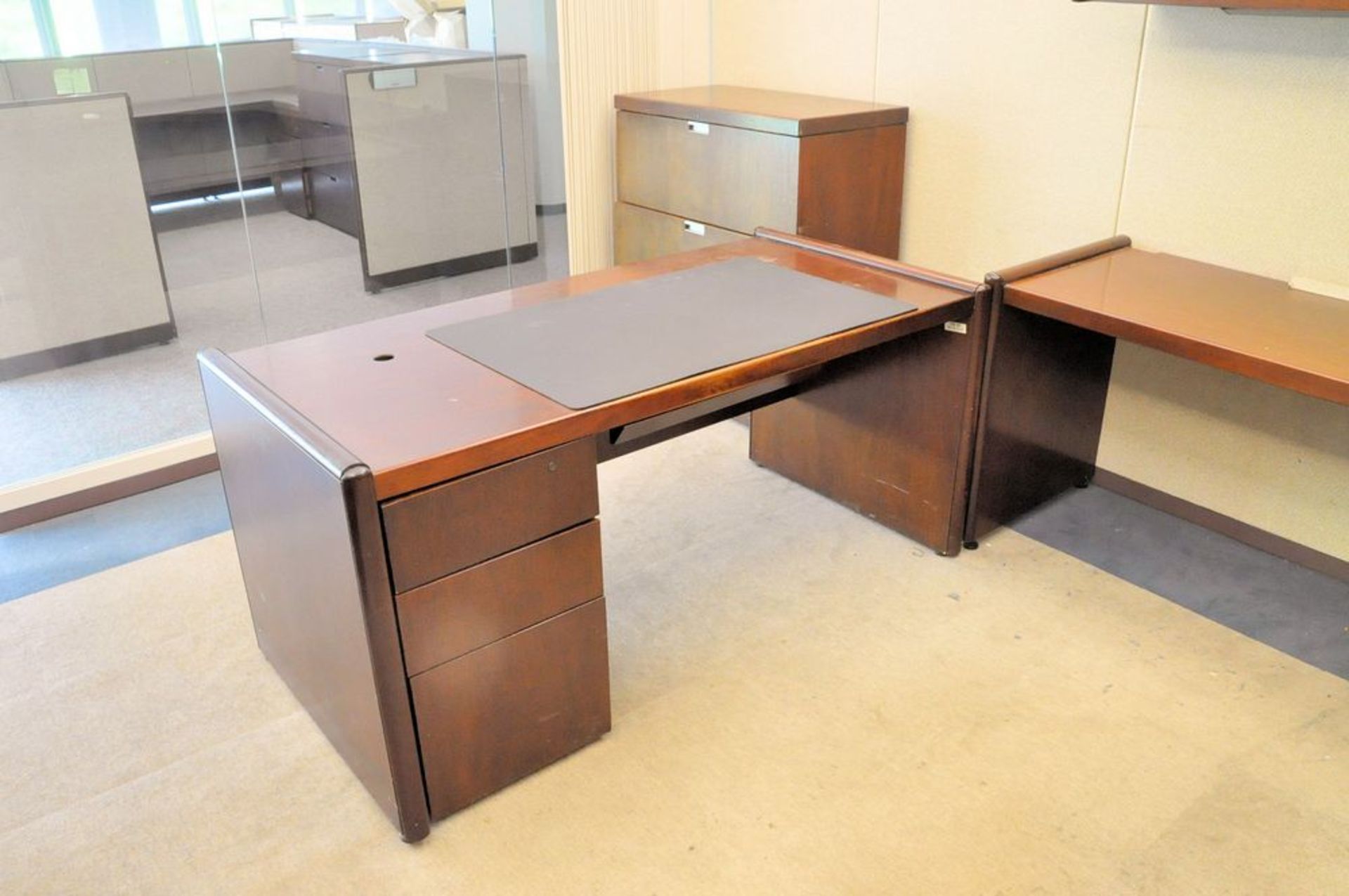 Lot-(1) Modular Desk System with (1) Desk, (1) 2-Door Storage Cabinet, (3) Lateral File Cabinets, ( - Image 3 of 3