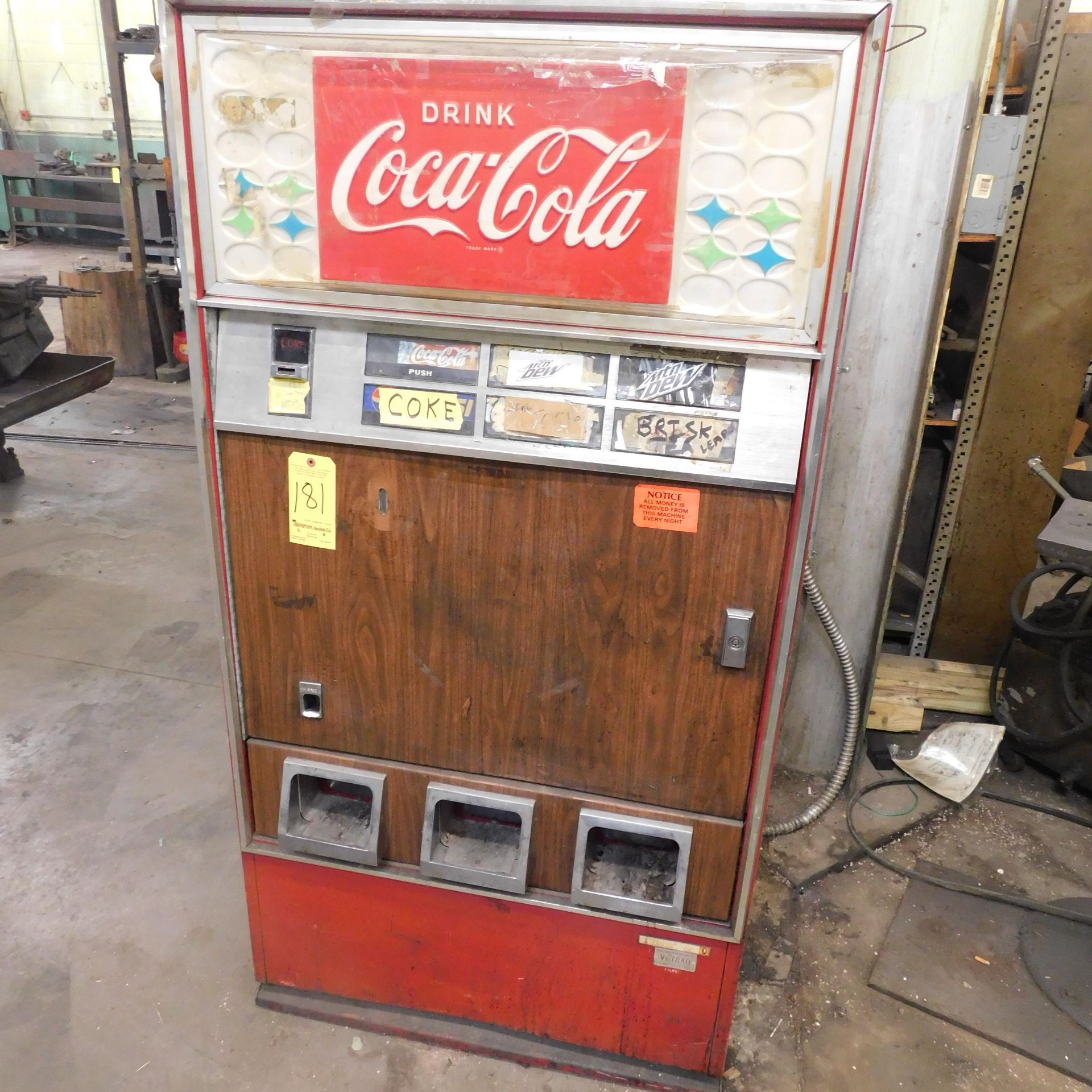 Coke Machine, Accepts Quarters Only
