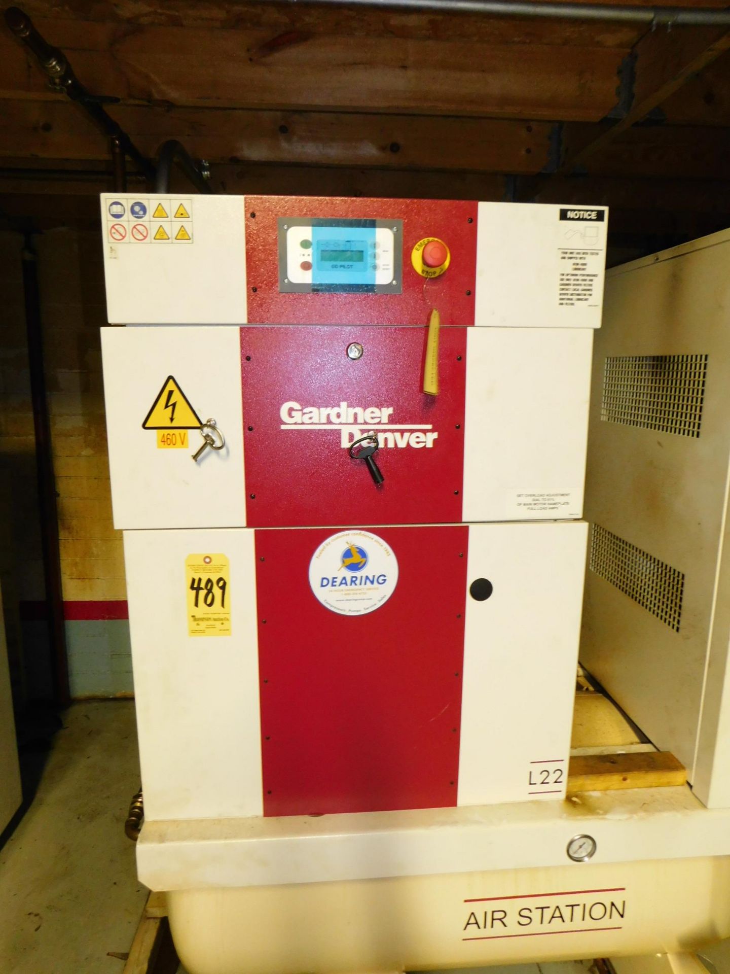 Gardner Denver Model L22 Rotary Screw Air Compressor, s/n D187131, New 2019, 30 HP, with - Image 3 of 4