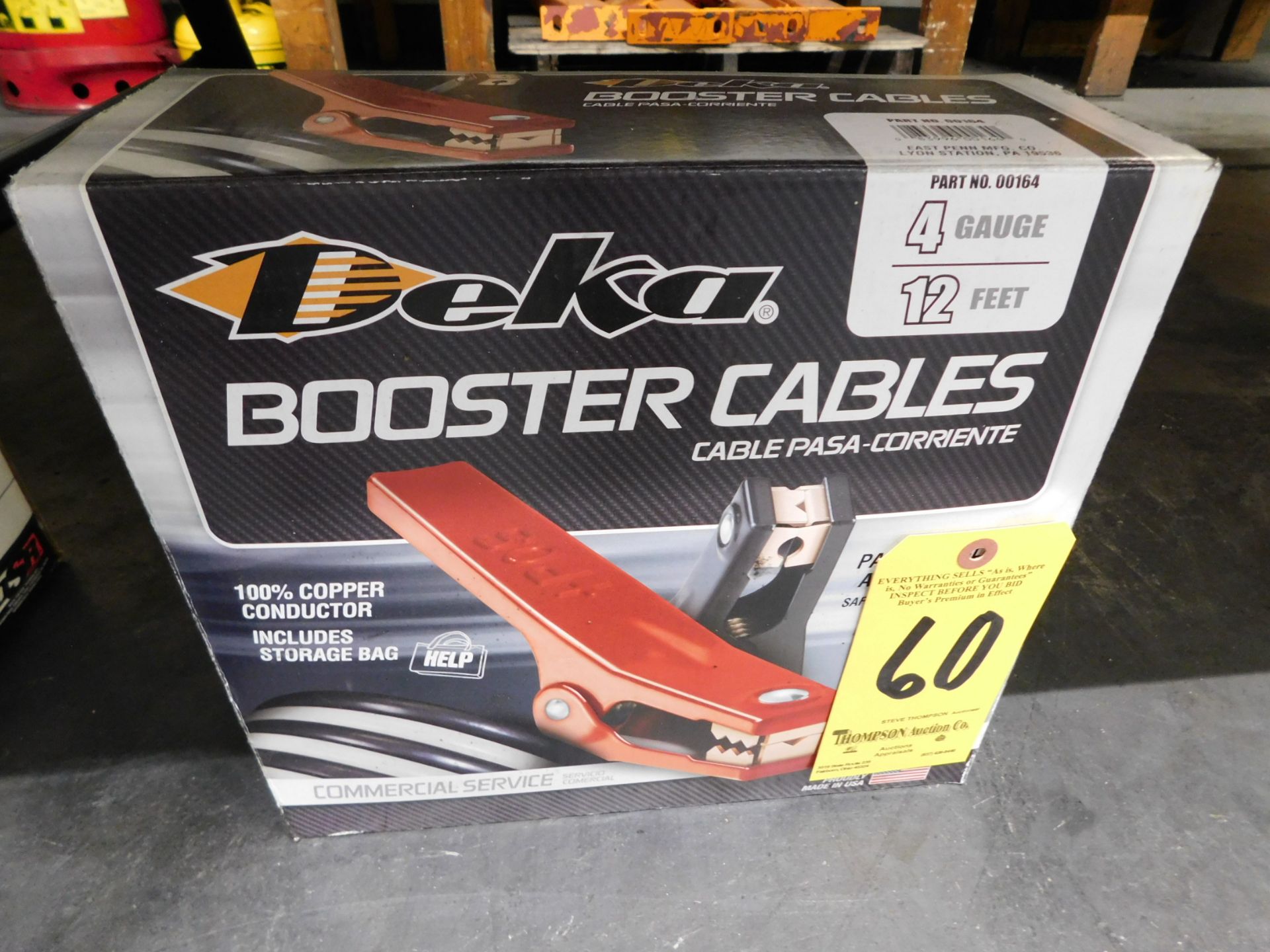 Deka Booster Cables, 4 Ga. X 12'