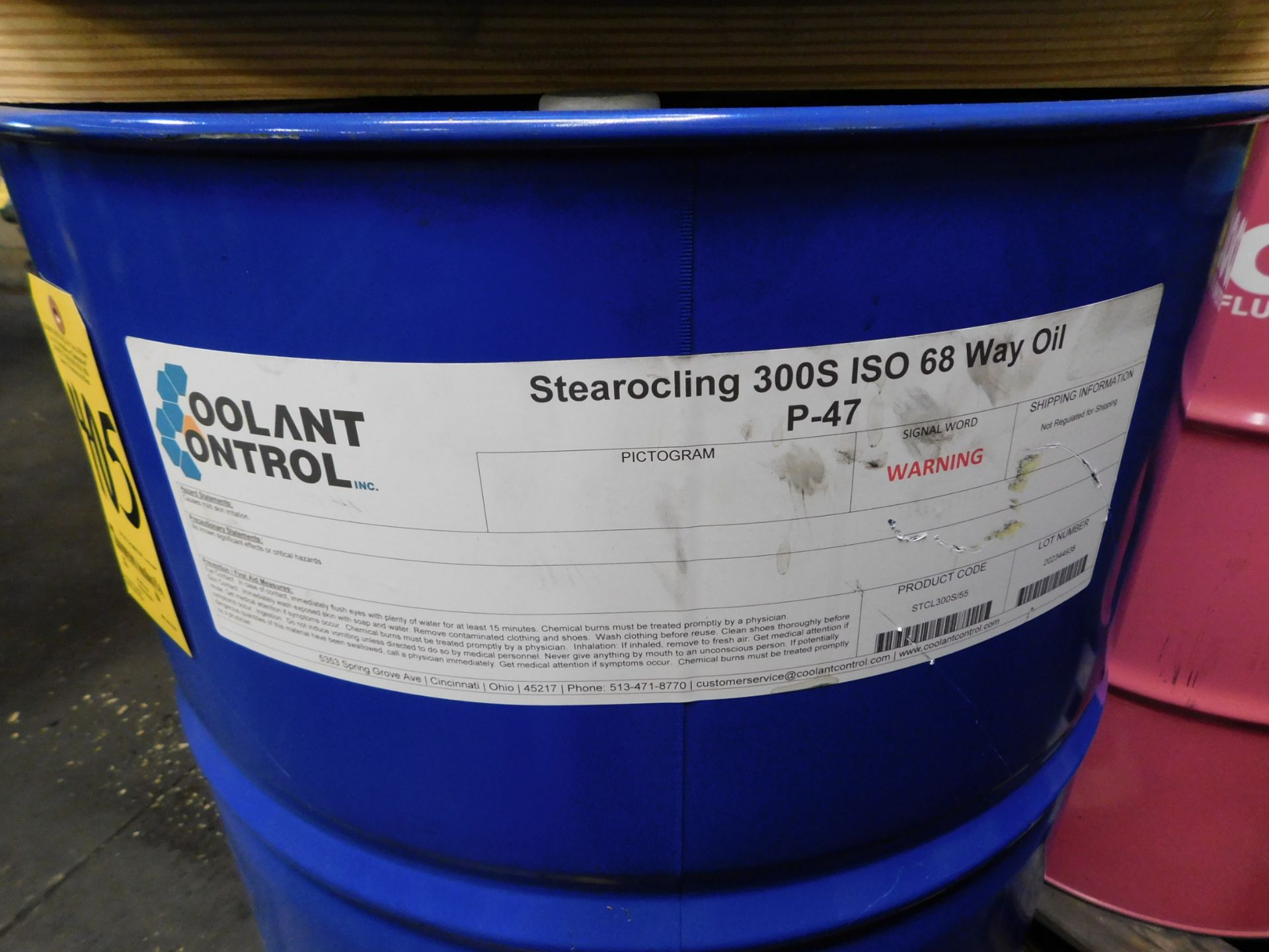 55 Gallon Drum with Stearocling 300S SIO 68 Way Lube Oil, NEW, FULL
