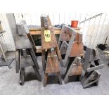 Wooden Saw Horses and Wooden Table