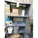 Metal Shelving Unit and Contents
