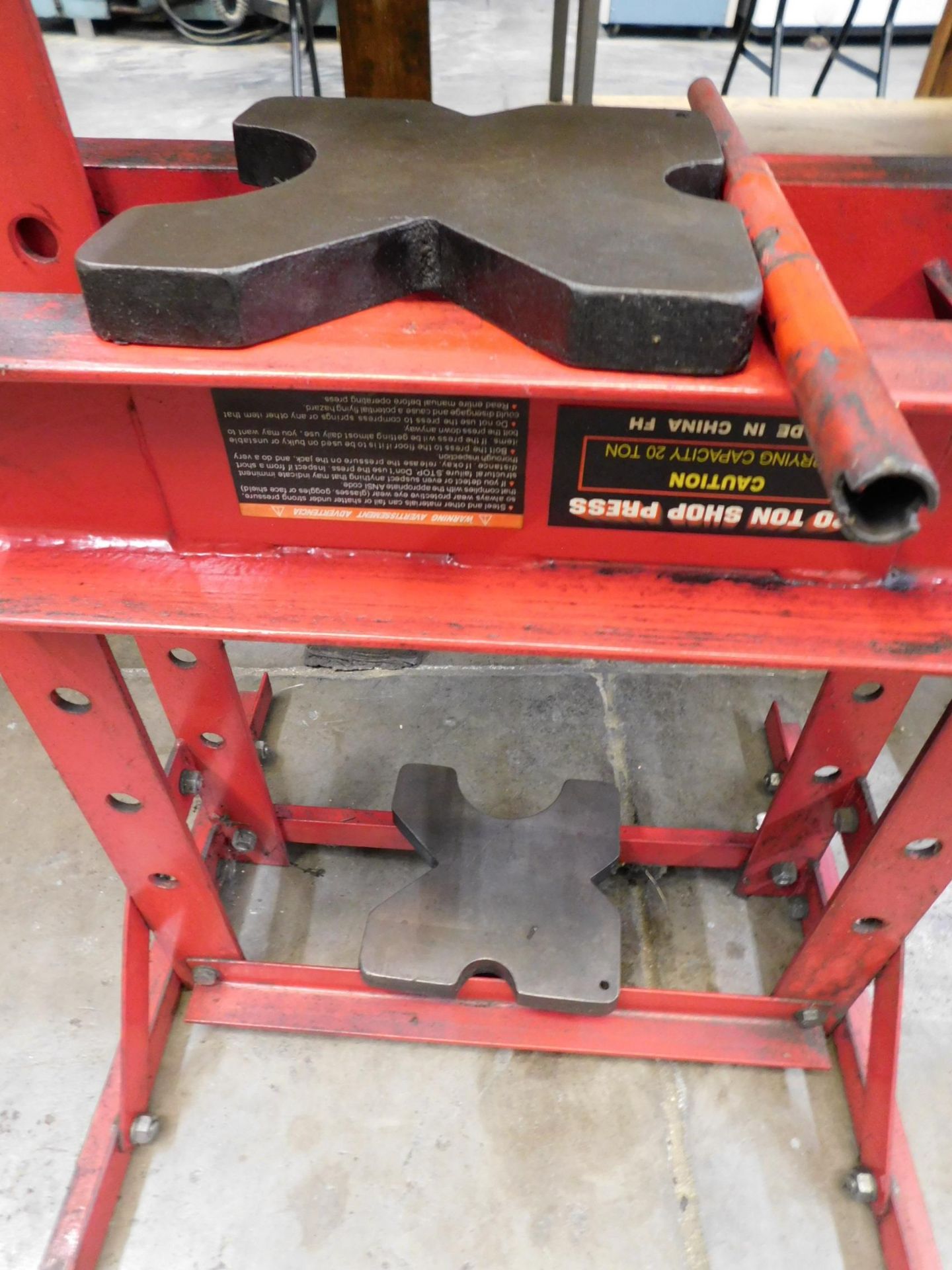 20 Ton H-Frame Hydraulic Shop Press - Image 4 of 4