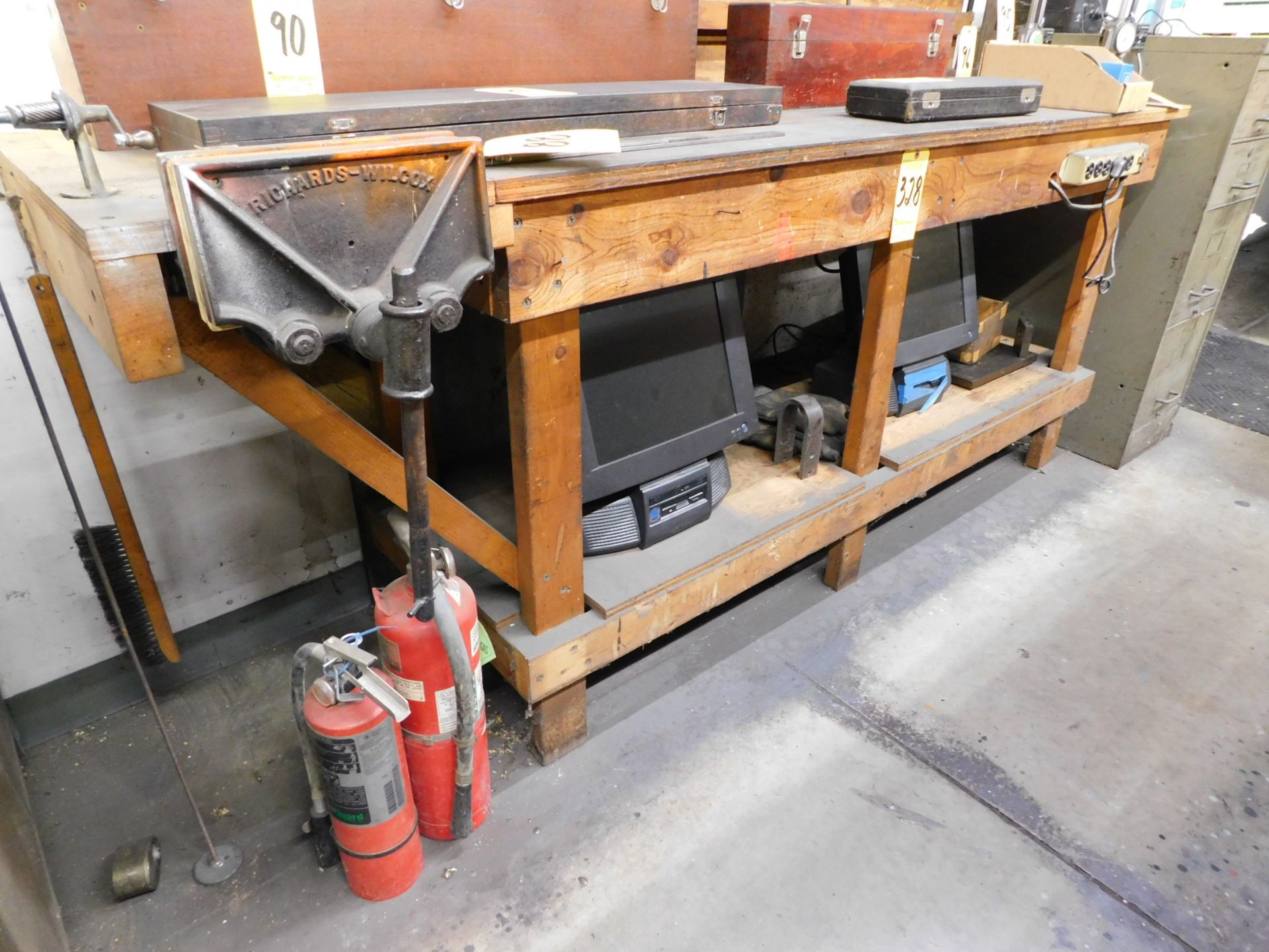 Wooden Workbench with Richards-Wilcox Woodworking Vise