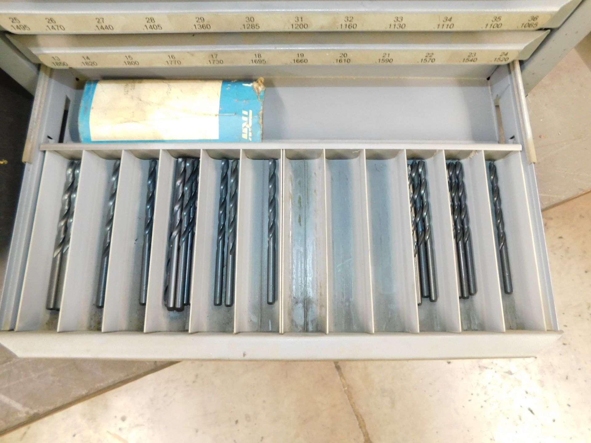 Drill Bit Cabinet with Number Drill Bits - Image 6 of 6