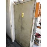 2-Door Upright Storage Cabinet and Contents