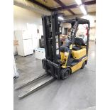 Caterpillar Model GC15K Forklift, s/n AT81C03542, 3,000 Lb. Capacity, LP, Hard Tire, Cage, 3-Stage