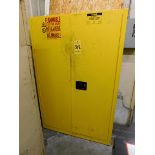U-Line H-1564M-Y Flammable Liquid Storage Cabinet and Contents