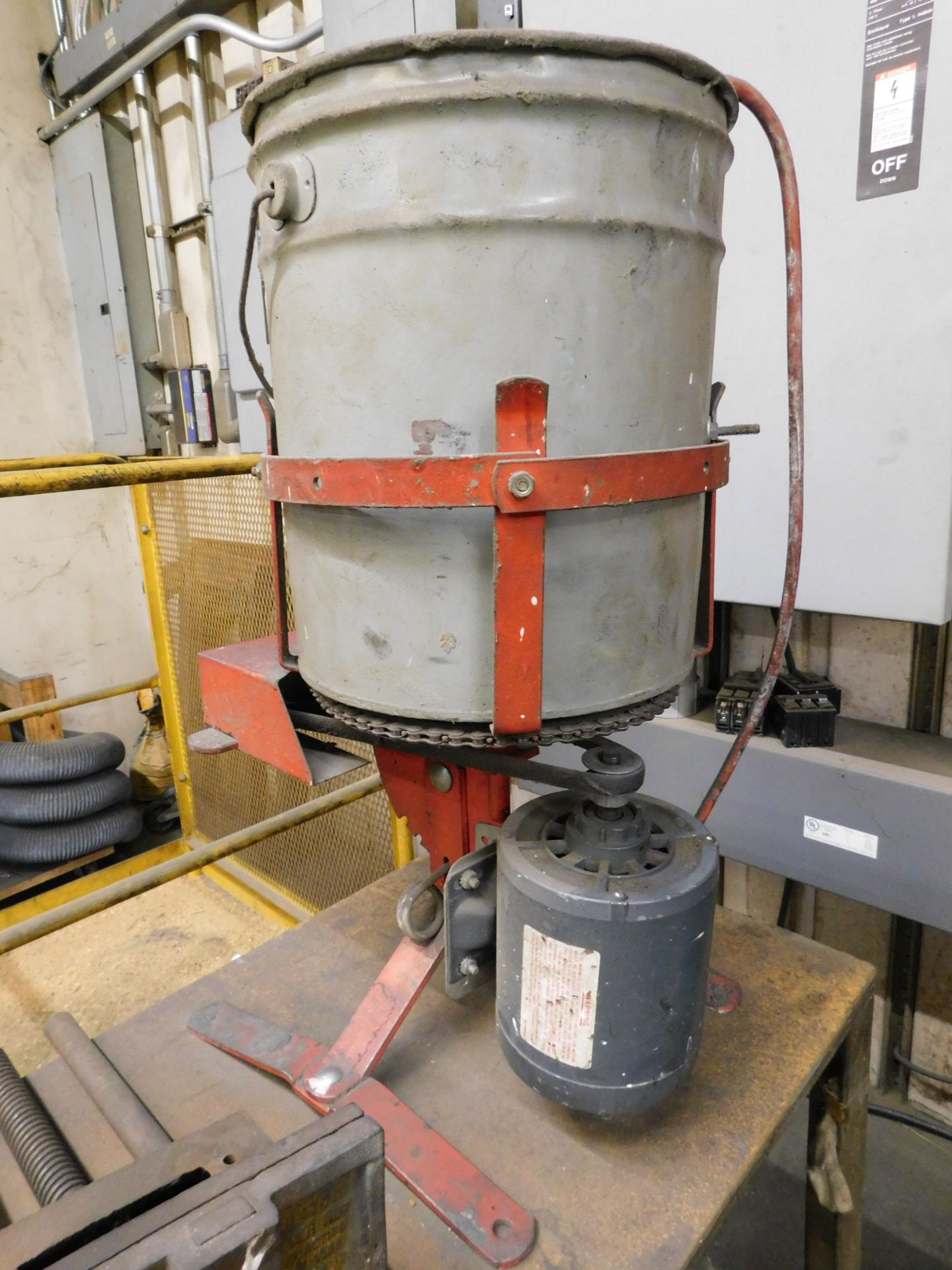 Table with 5 Gallon Pail Mixer and Fast-Vac DV-85 3CFM Vacuum Pump - Image 3 of 5