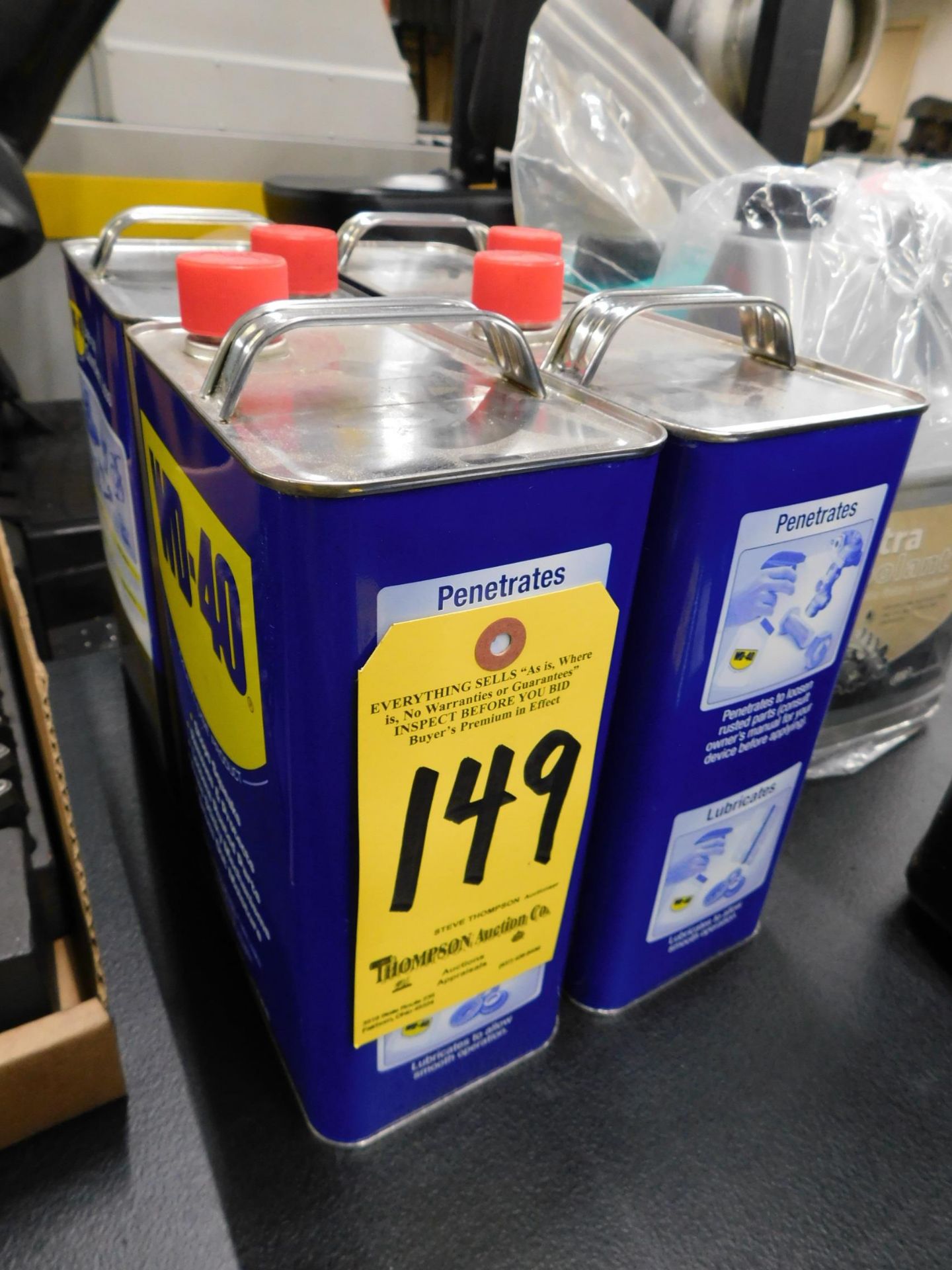 (4) 1 Gallon Cans of WD-40, (3) Full, (1) Partial