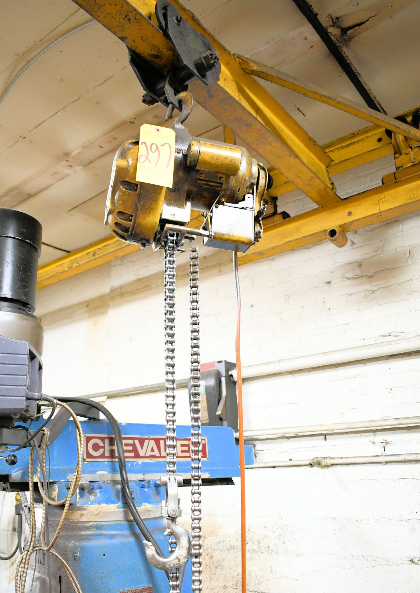 Single Girder Underslung Traveling Overhead Bridge Beam with Budgit 1/2-Ton Capacity Electric Hoist, - Image 2 of 2