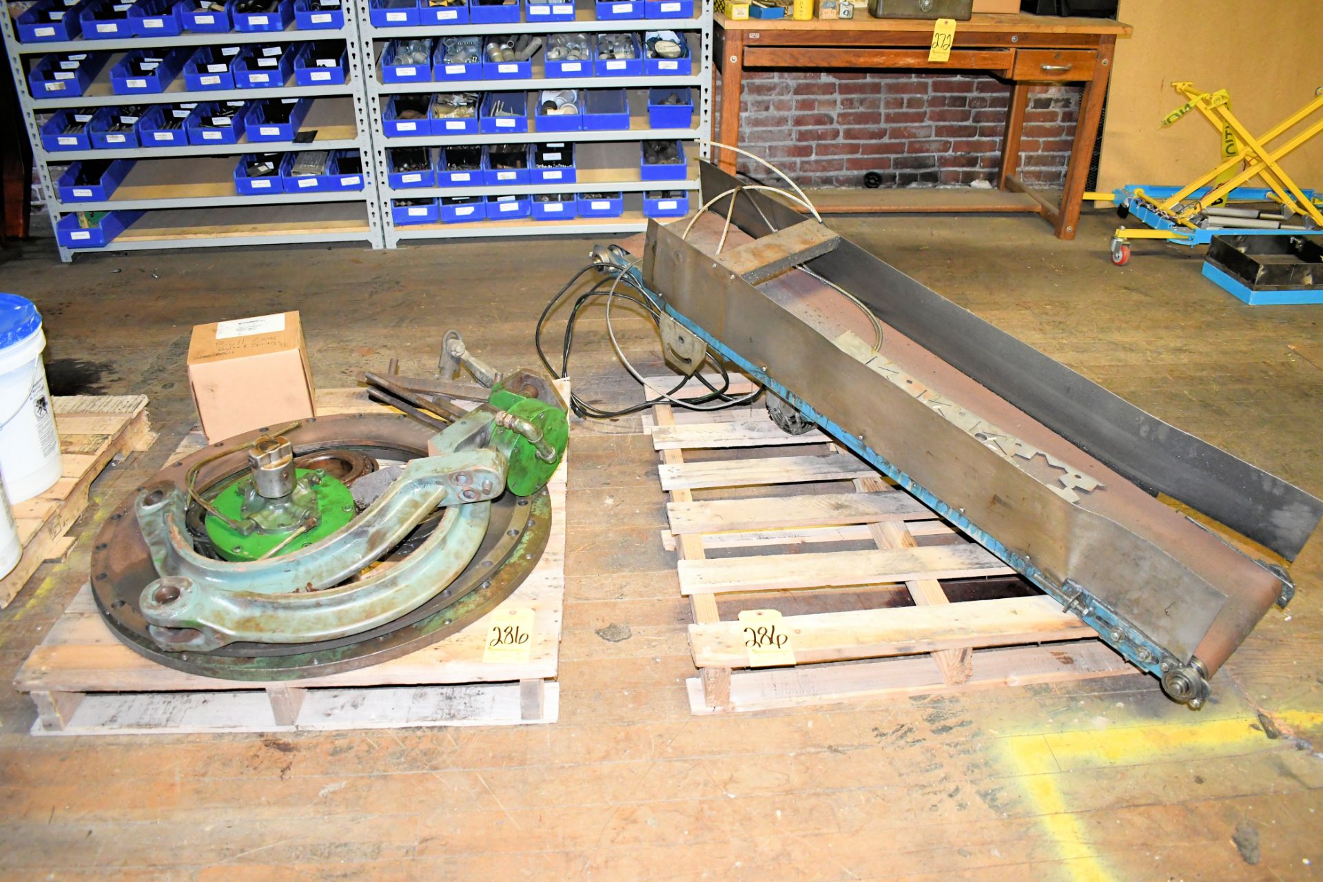 Lot-Press Parts and Conveyor on (1) Pallet, (Upstairs)