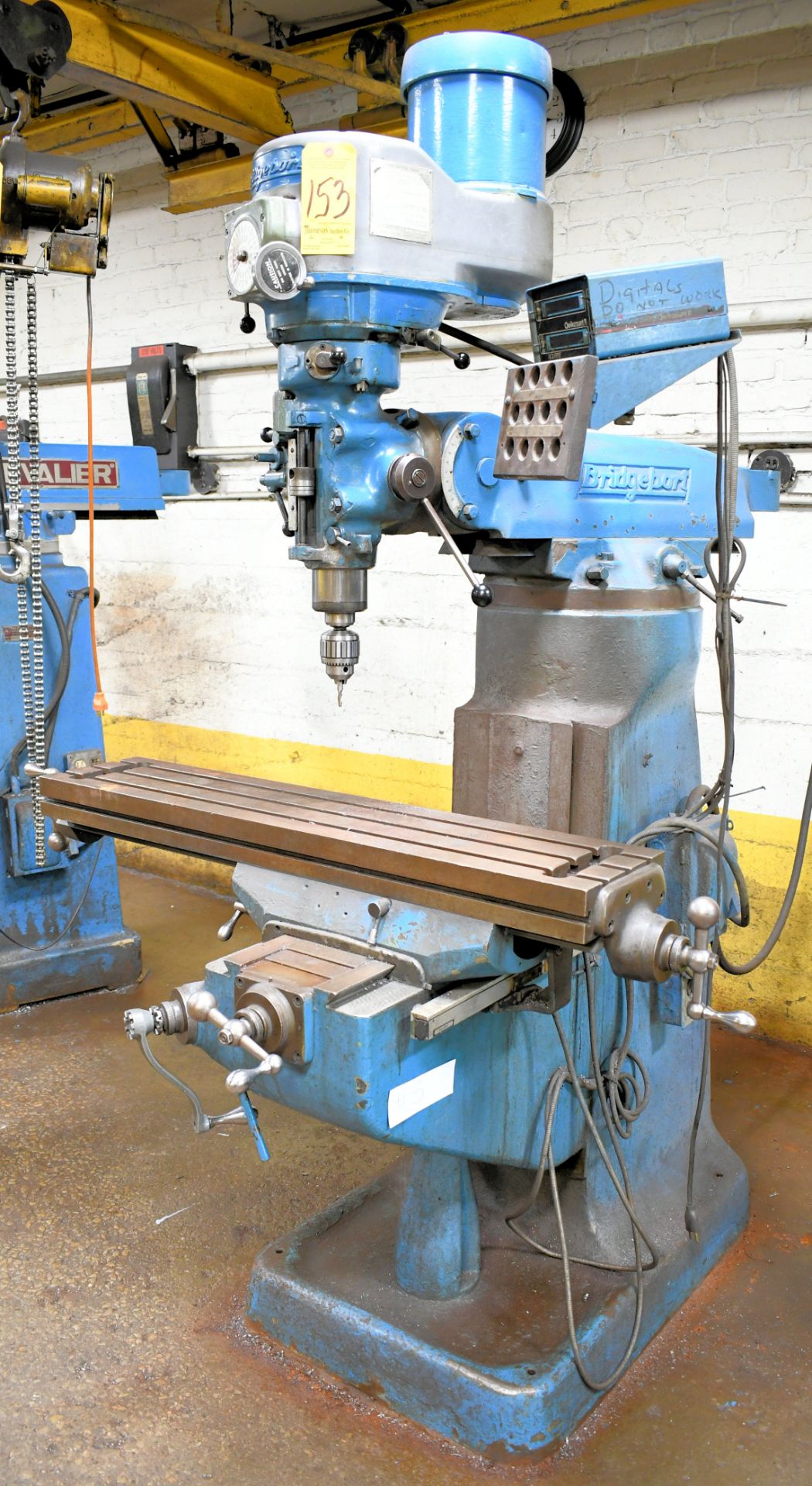 Bridgeport Variable Speed Vertical Milling Machine, S/n 12BR143233, Acu-Rite Qwikcount II 2-Axis - Image 2 of 7