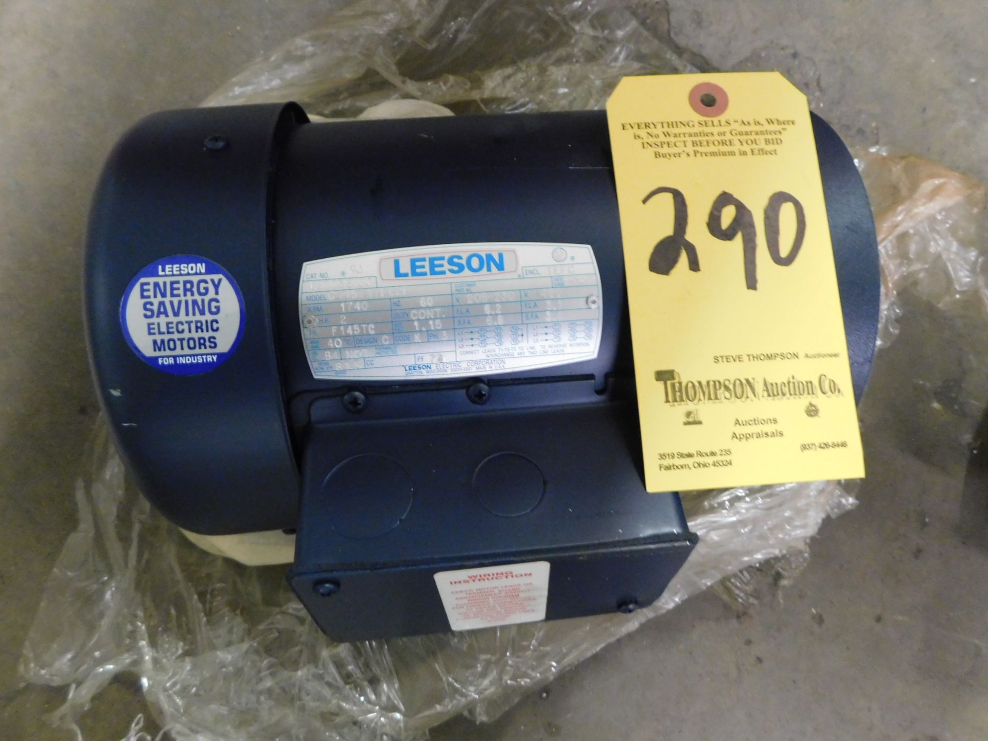 New Leeson 2Hp. 3 Phase Motor, 1740 RPM