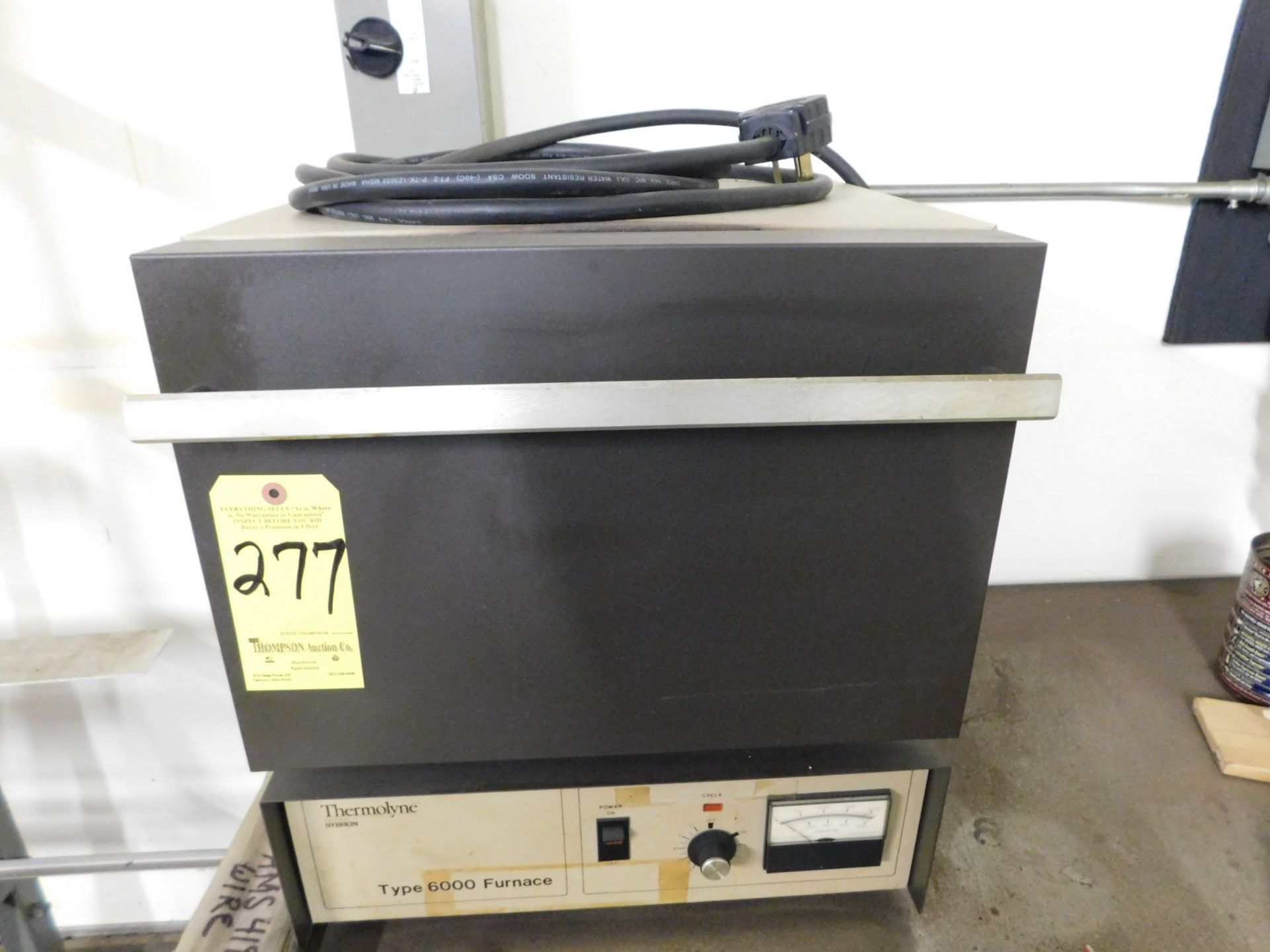 Thermolyne Type 6000 Electric Furnace, 7"X13"Opening, Brick Lined