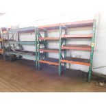 Pallet Shelving, (2) Sections, 8' High X 4' Wide X 32" Deep, and (1) Section 8' High X 114" Wide X
