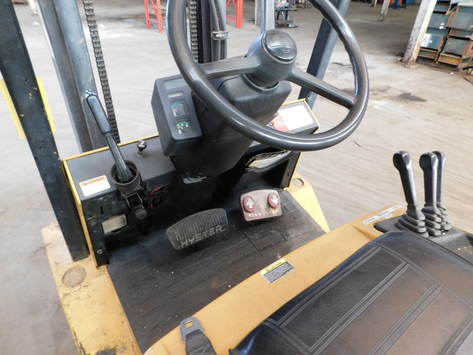 Hyster Model H35XM Forklift, s/n D001H01985R, 3,500 Lb. Capacity, Gasoline, Solid Pneumatic Tire, - Image 8 of 10