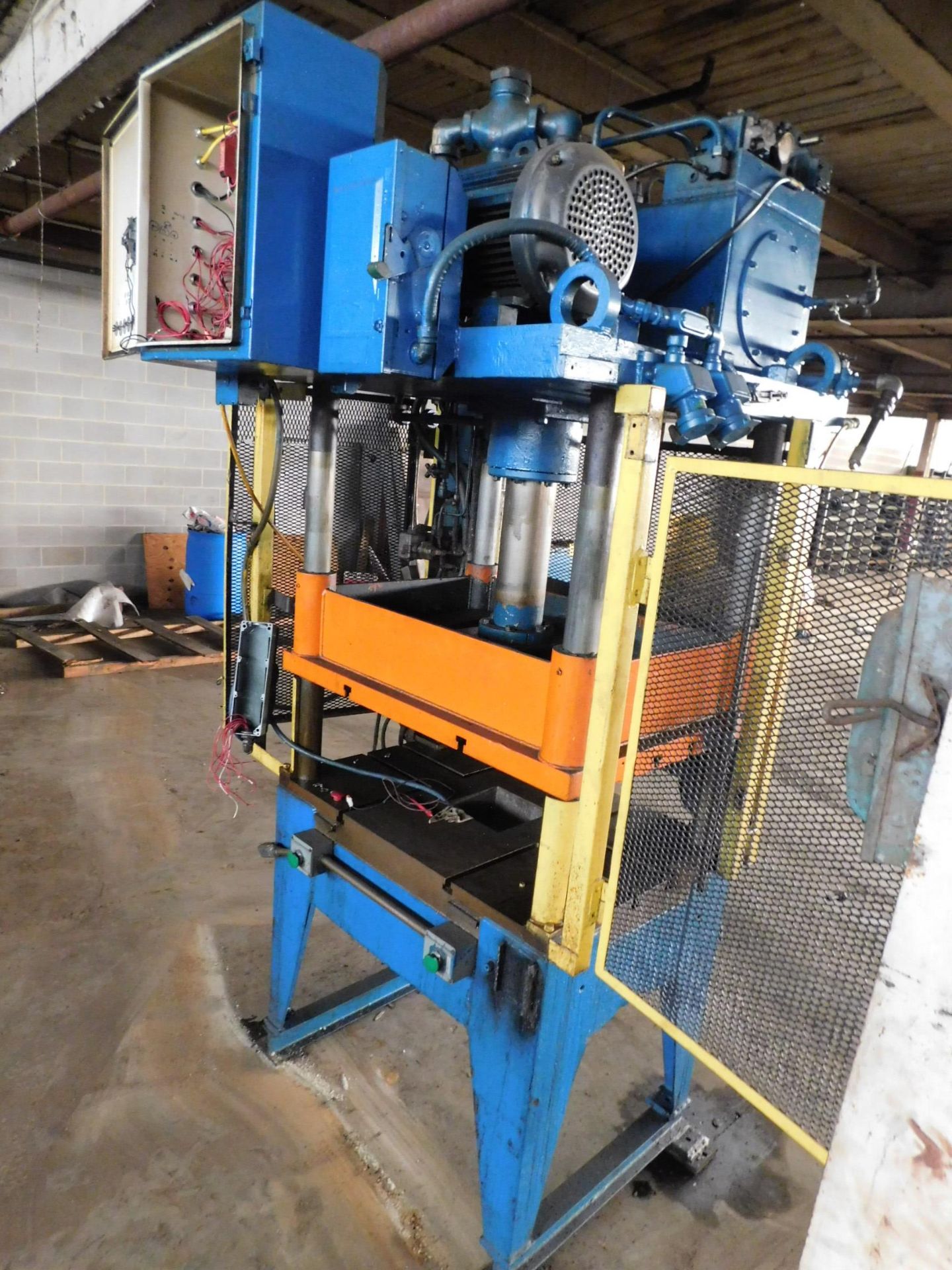 4-Post Hydraulic Press, 32" X 44" Bed and Ram, Approx. 12" Stroke, 13" Daylight with Ram Down - Image 6 of 6