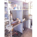 Metal Shelving Unit, (2) Section with Contents