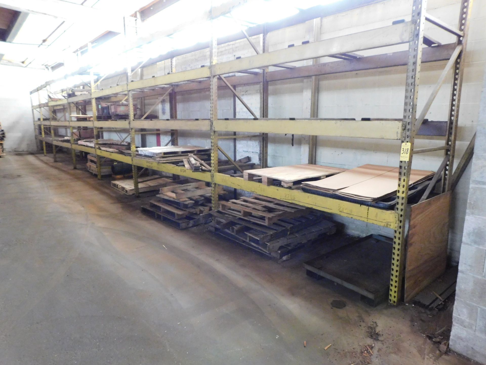 Pallet Shelving, 7 Sections, 12' H X 9' W X 43" Deep