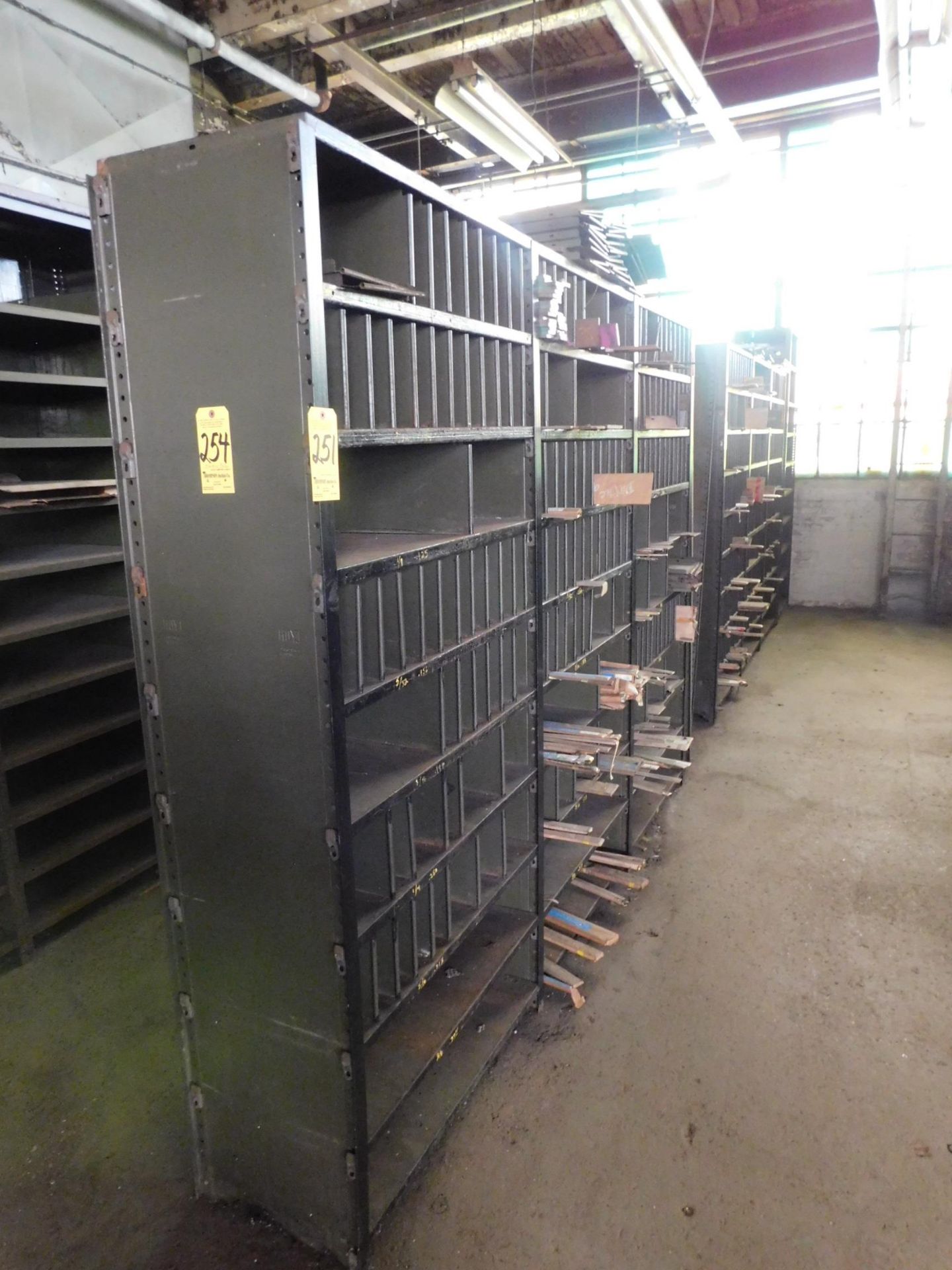 (7) Sections of Metal Shelving, No Contents