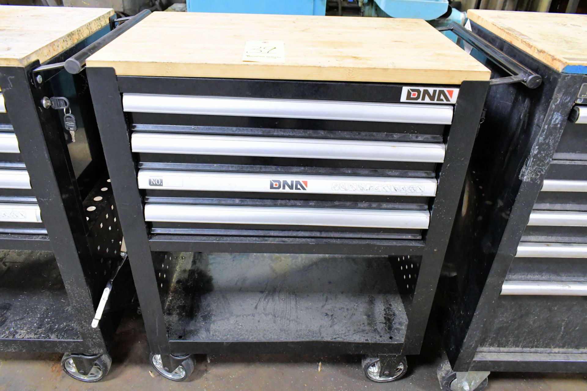 DNN 4-Drawer Wood Top Rolling Tool Box