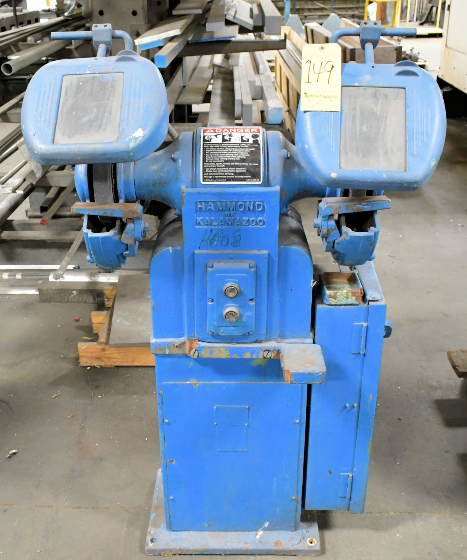Hammond 10" x Approx. 1 1/2-HP Double End Pedestal Type Grinder, 3-PH