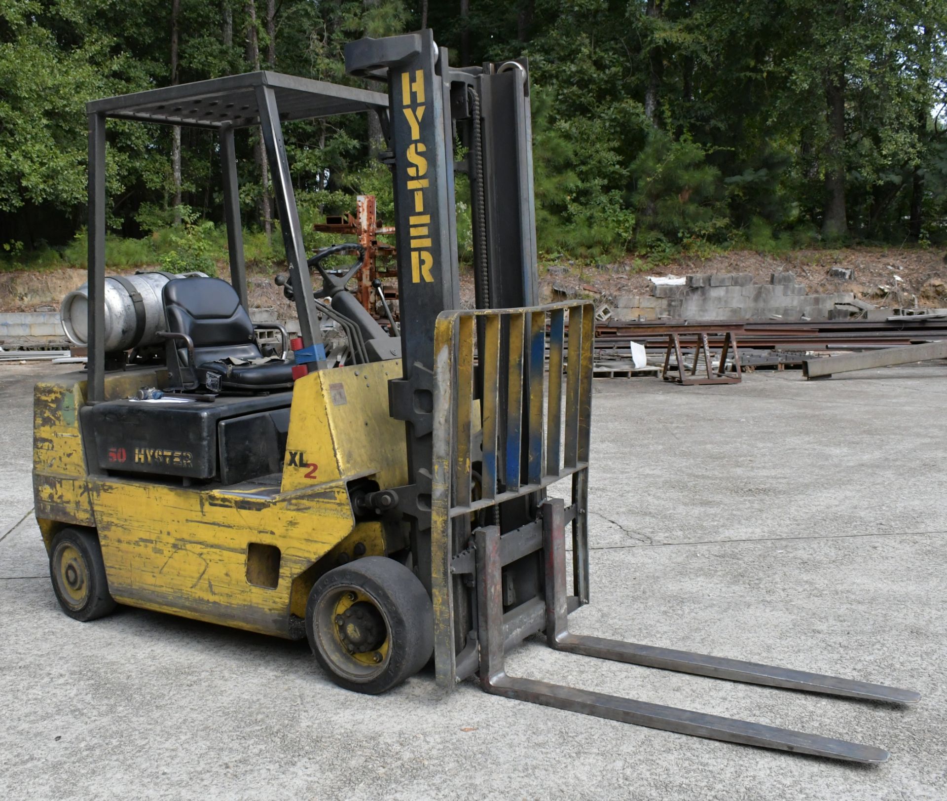 Hyster Model 550XL, 5,600-Lbs. x 131" Lift Capacity LP Gas Fork Lift Truck, S/n C187V10018R, 2-Stage - Image 2 of 7